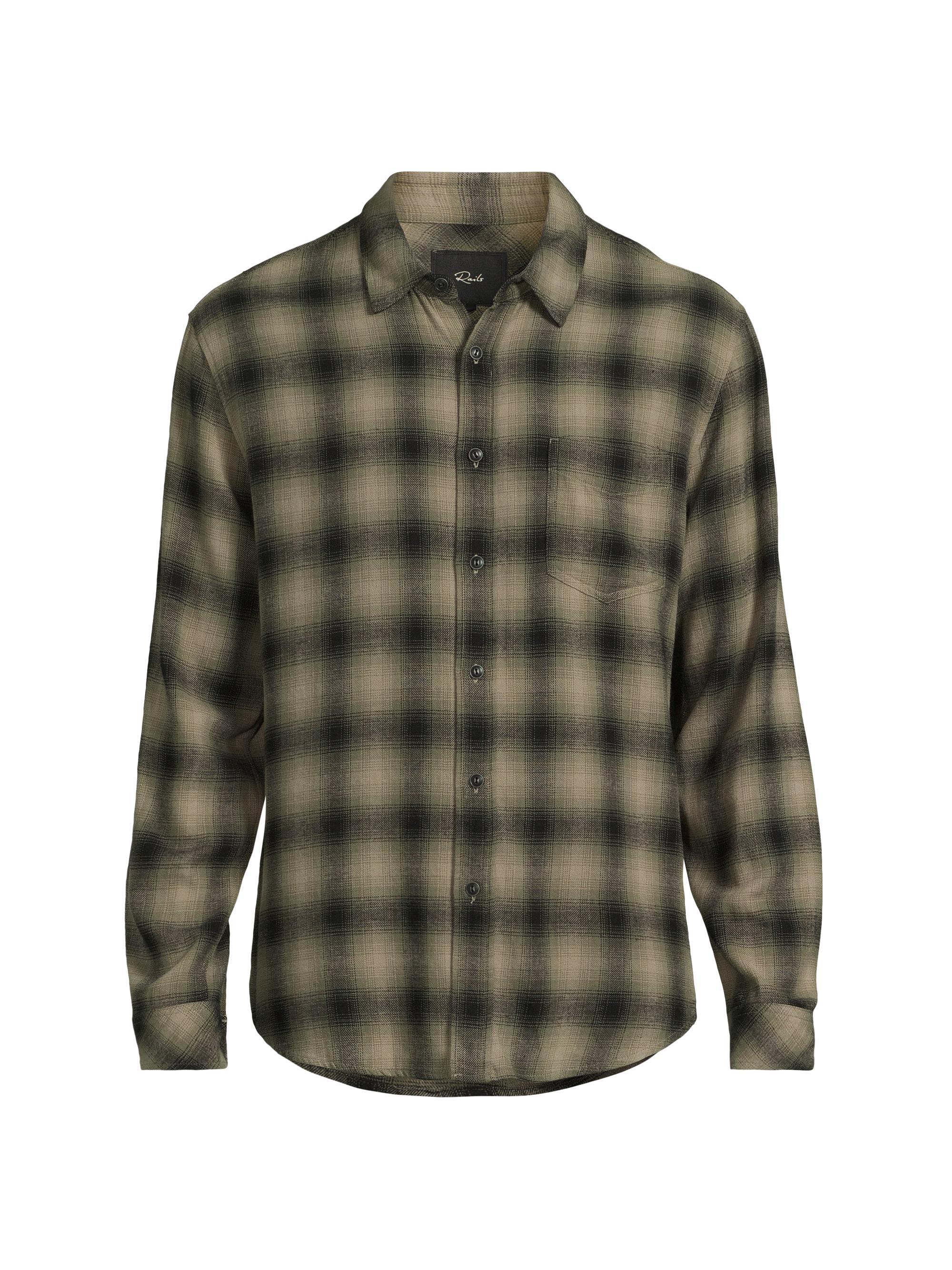 Rails Men's Lennox Plaid Cotton-Blend Shirt - Lichen Onyx