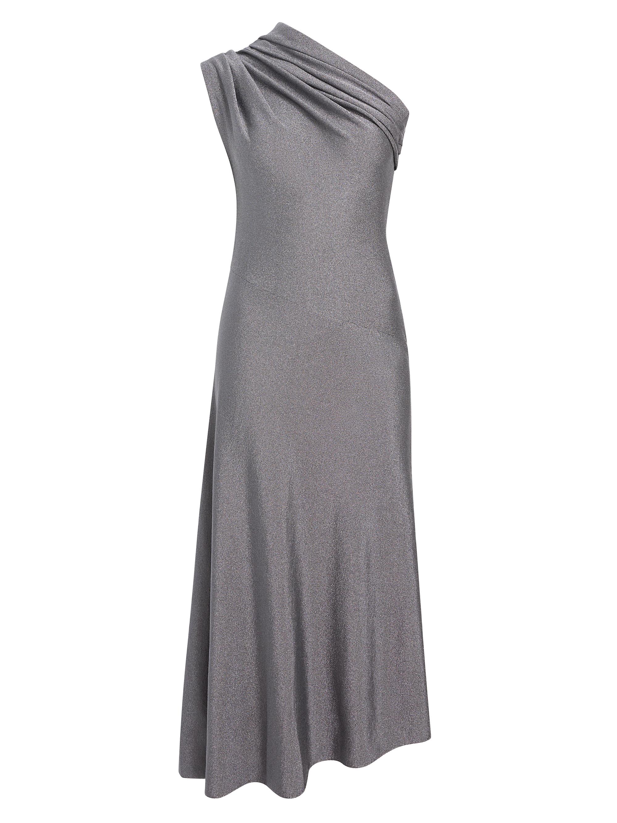 Khaite Women's Coast Metallic Asymmetric Cocktail Dress - Gunmetal