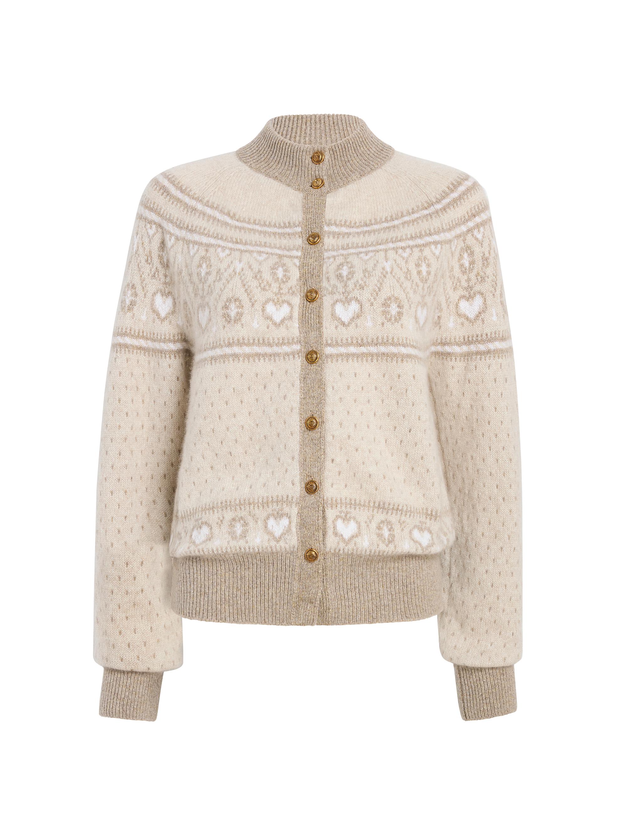 Khaite Marc Cashmere Fair Isle-Style Cardigan | Saks Fifth Avenue