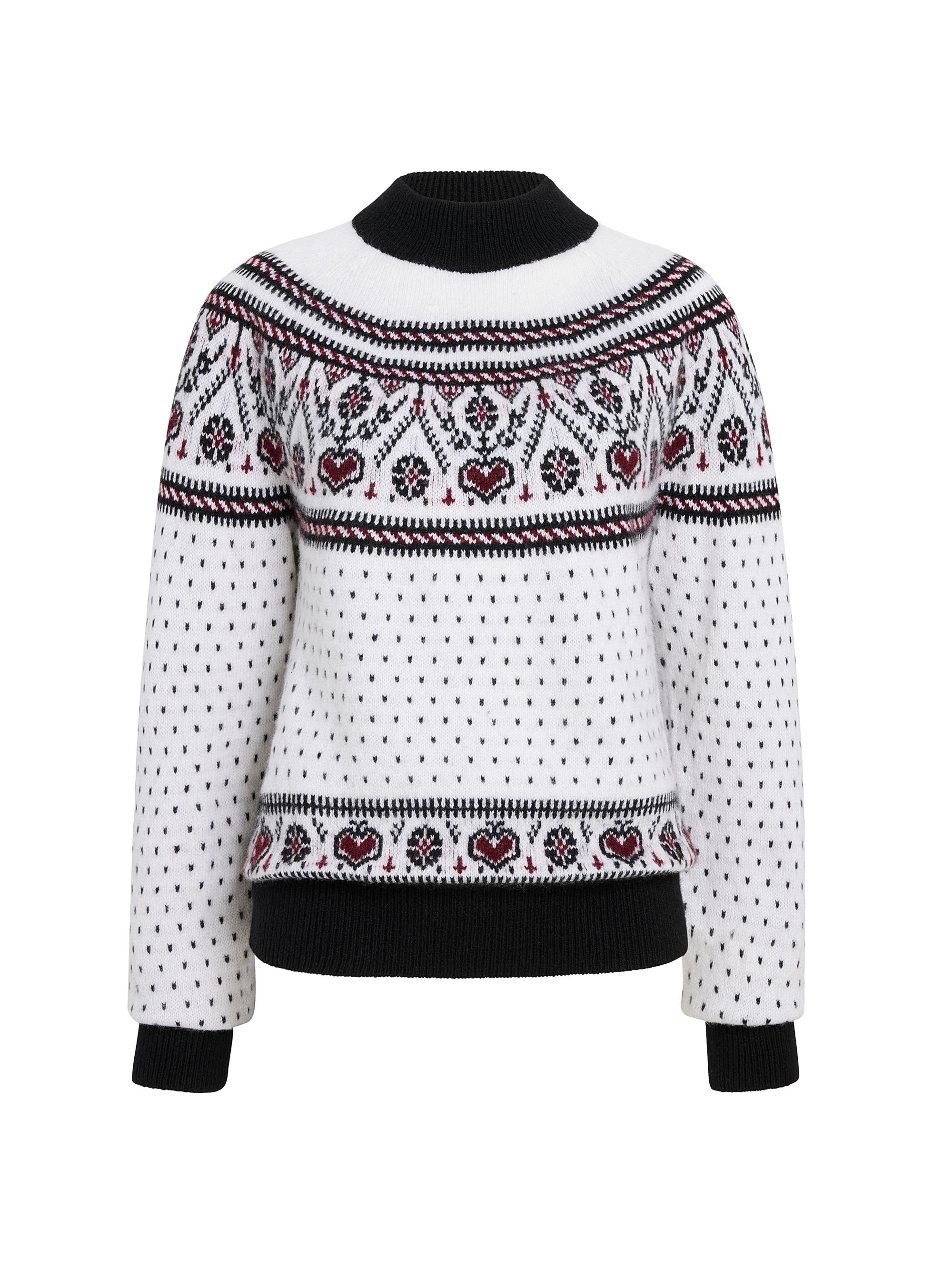 Khaite Women's Guy Cashmere Fair Isle-Style Sweater -  Red Multi