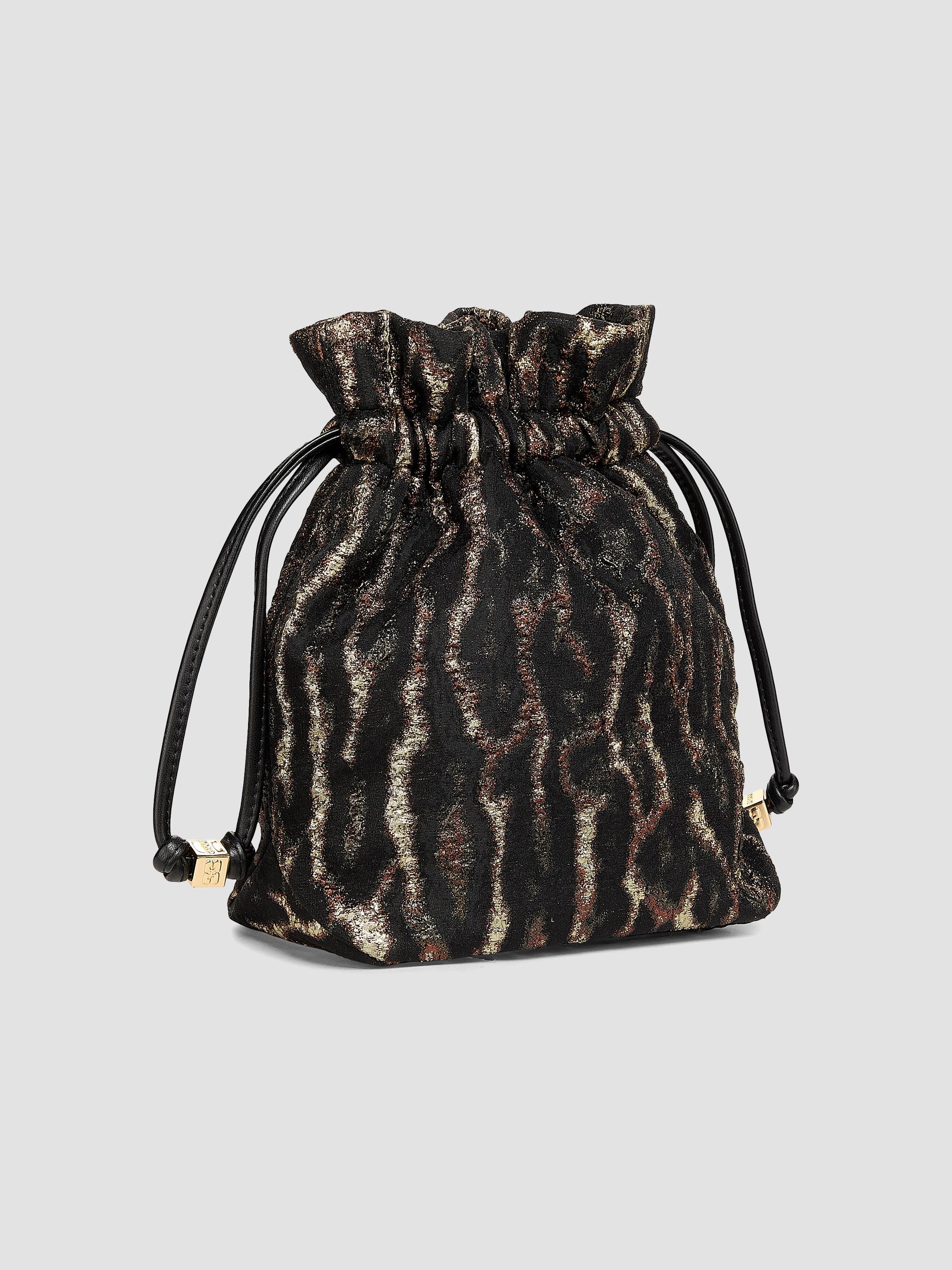 Ganni Metallic Drawstring Pouch | Saks Fifth Avenue