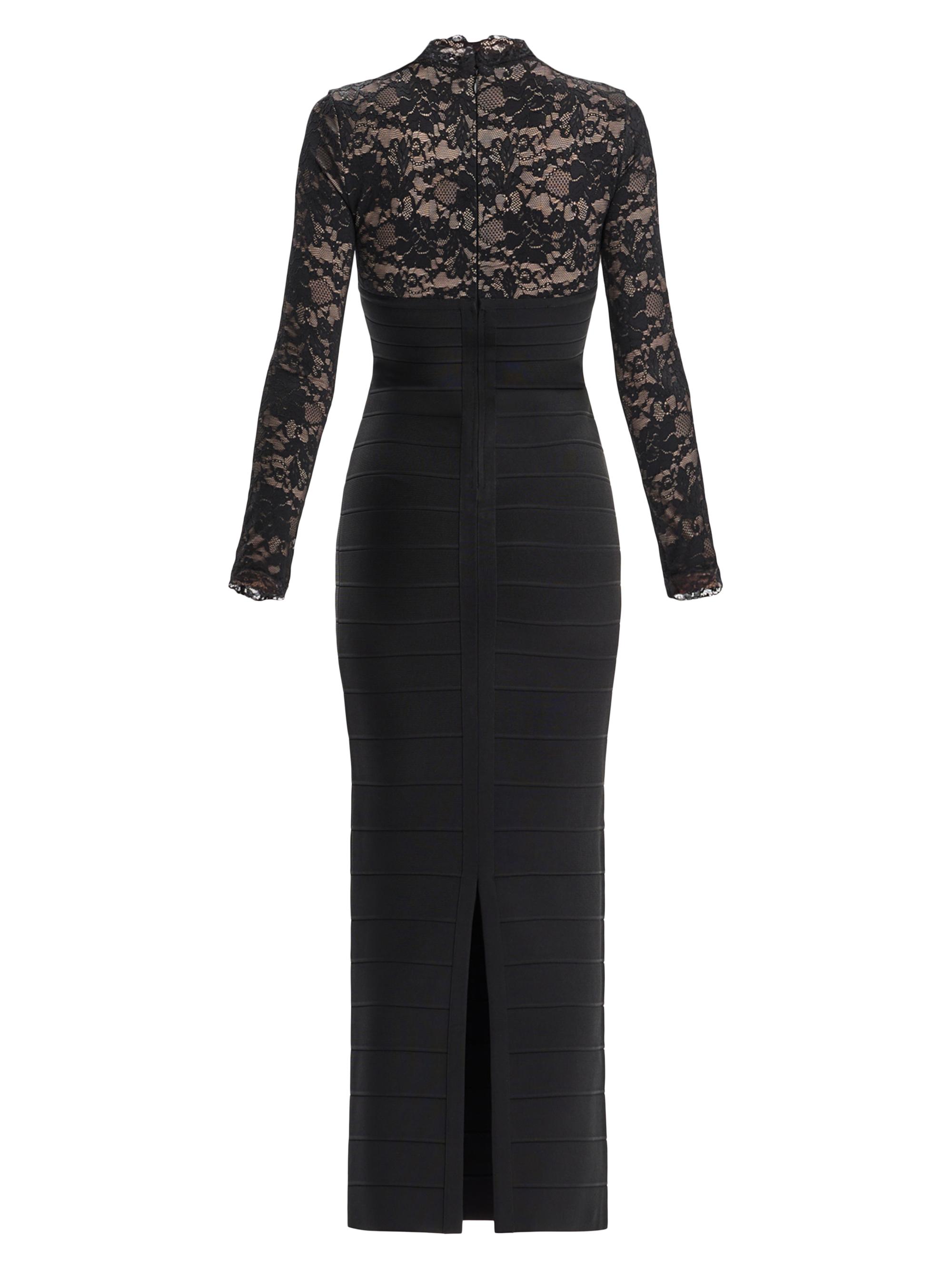 Hervé Léger Women's The Maisie Lace & Jersey Gown - Black