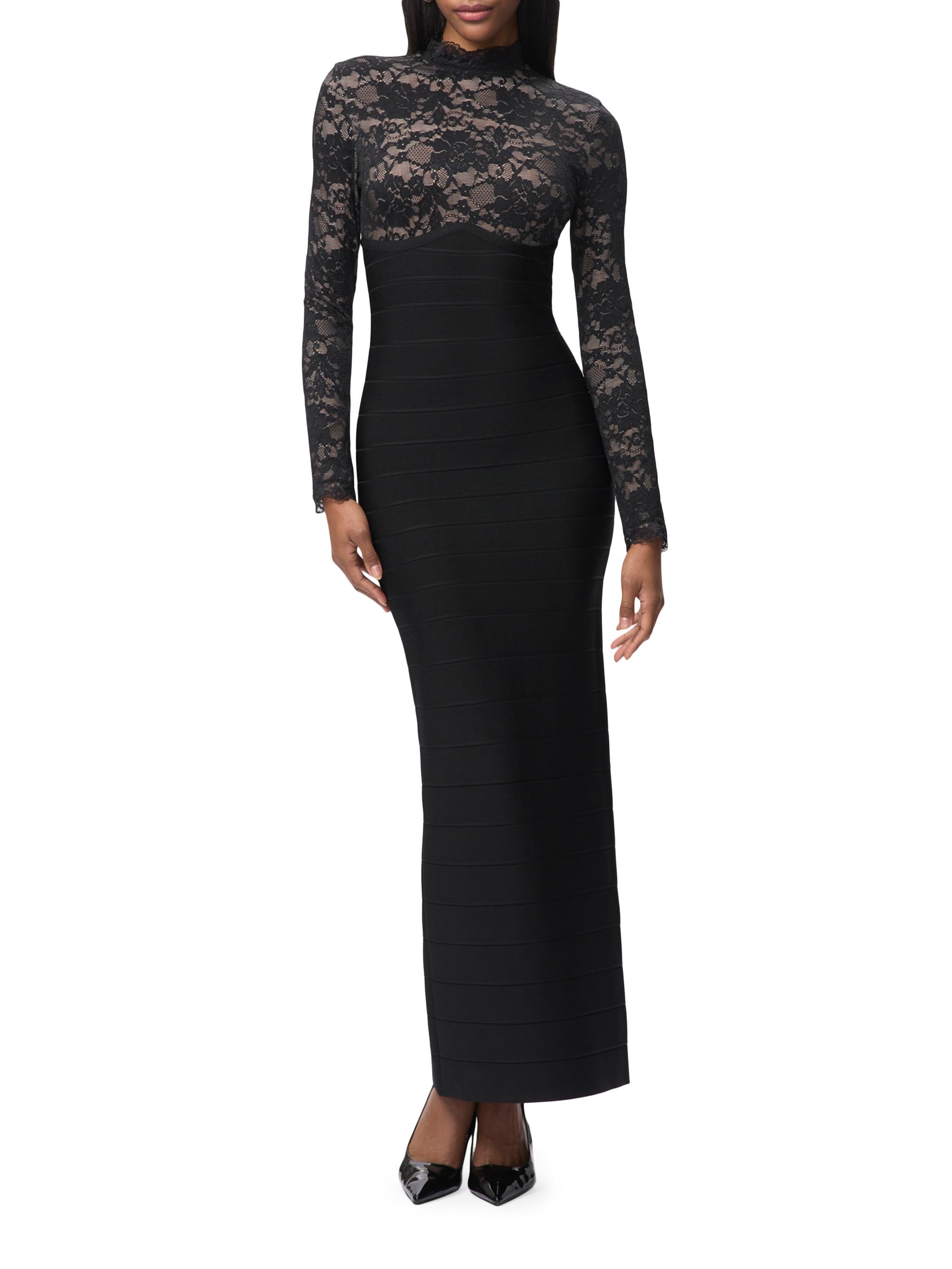 Herve Leger Women's The Maisie Gown - Black - Size S
