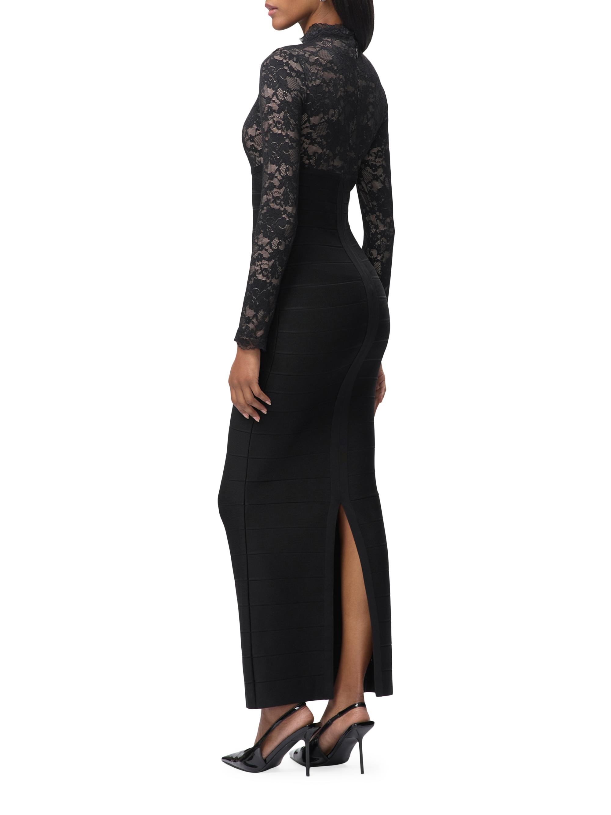 Herve Leger Women's The Maisie Gown - Black - Size S