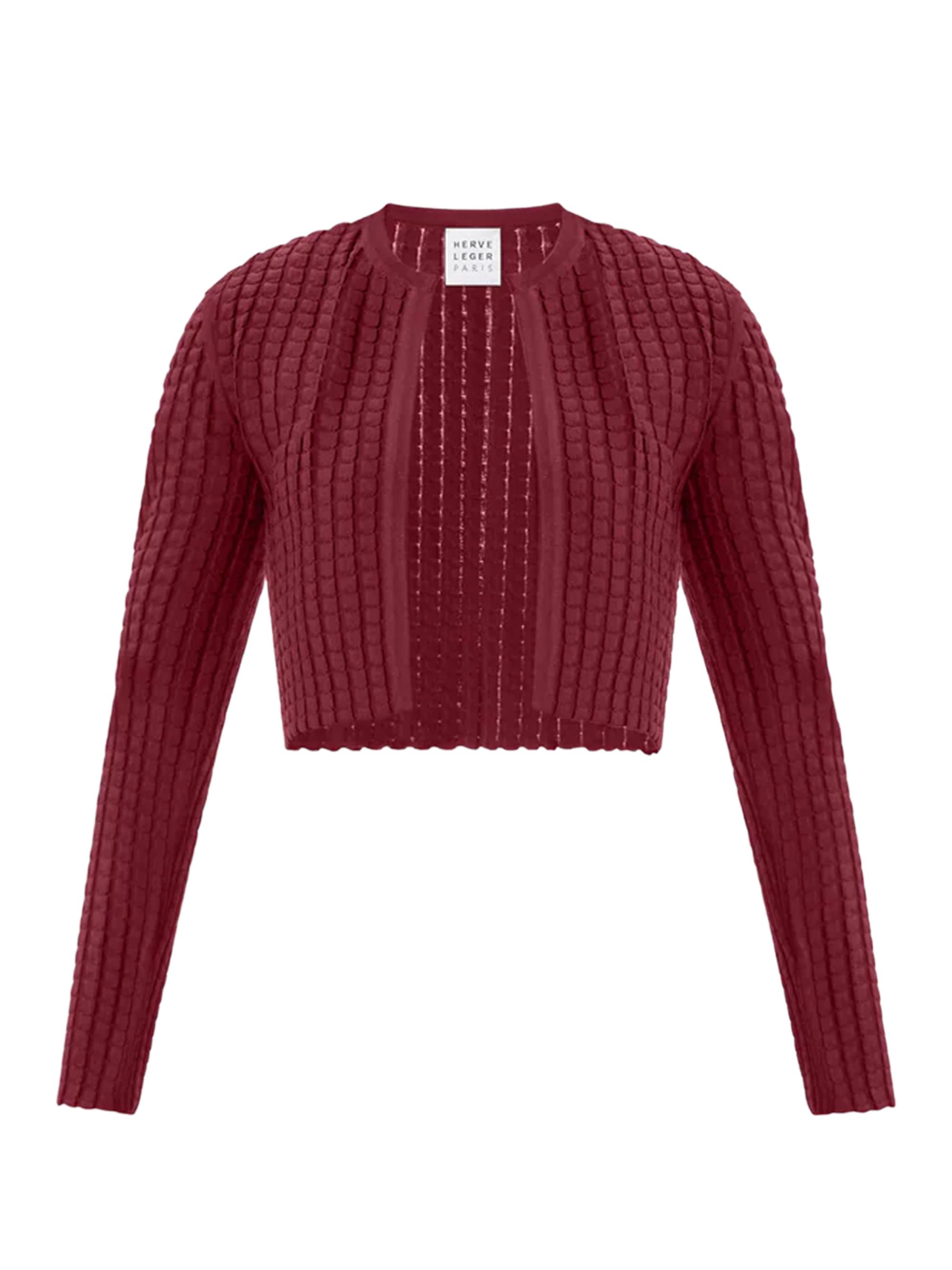 Hervé Léger Women's The Georgina Crop Cardigan - Redrock