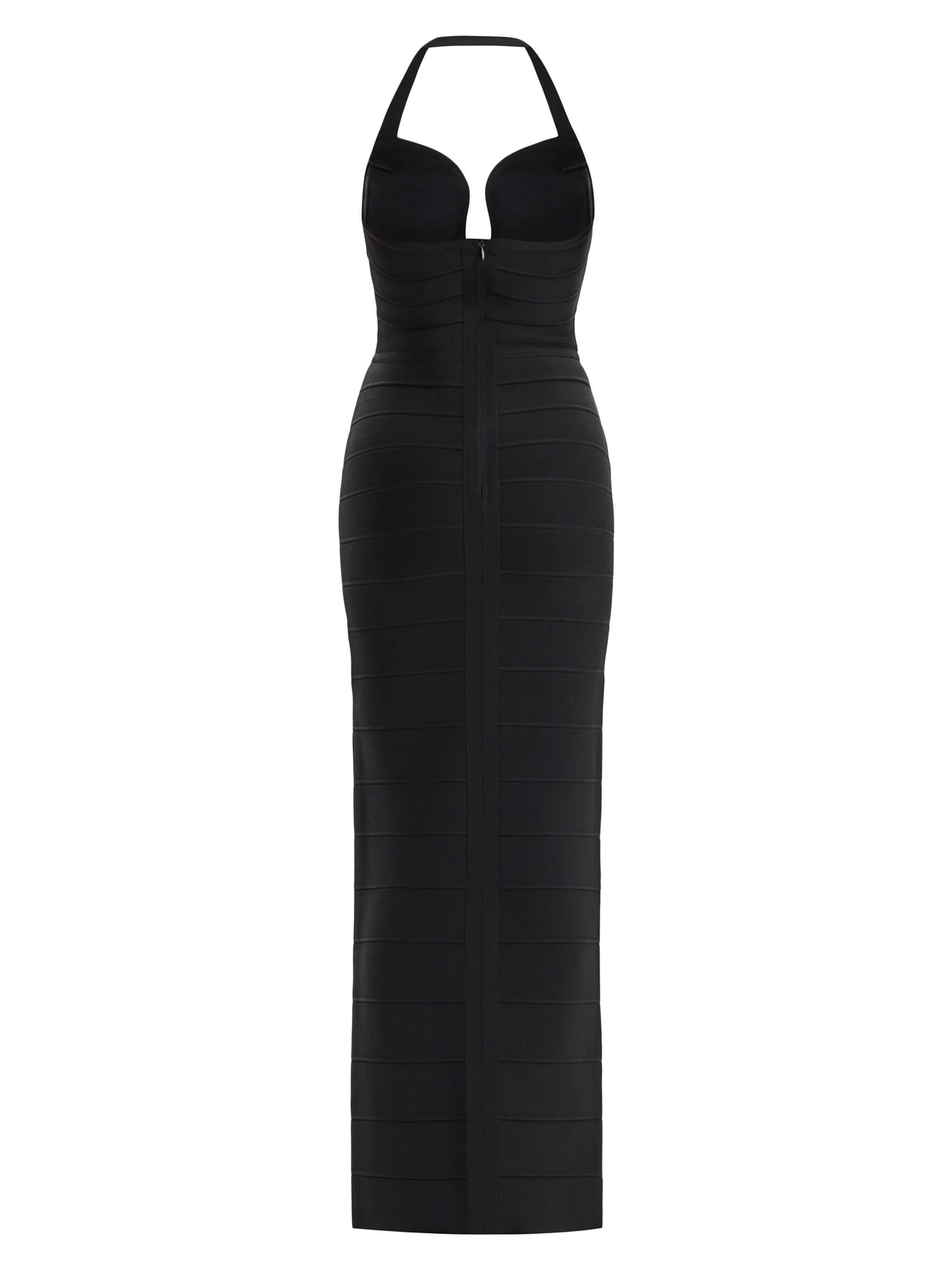 Hervé Léger Women's The Reina Bandage Halter Gown - Black