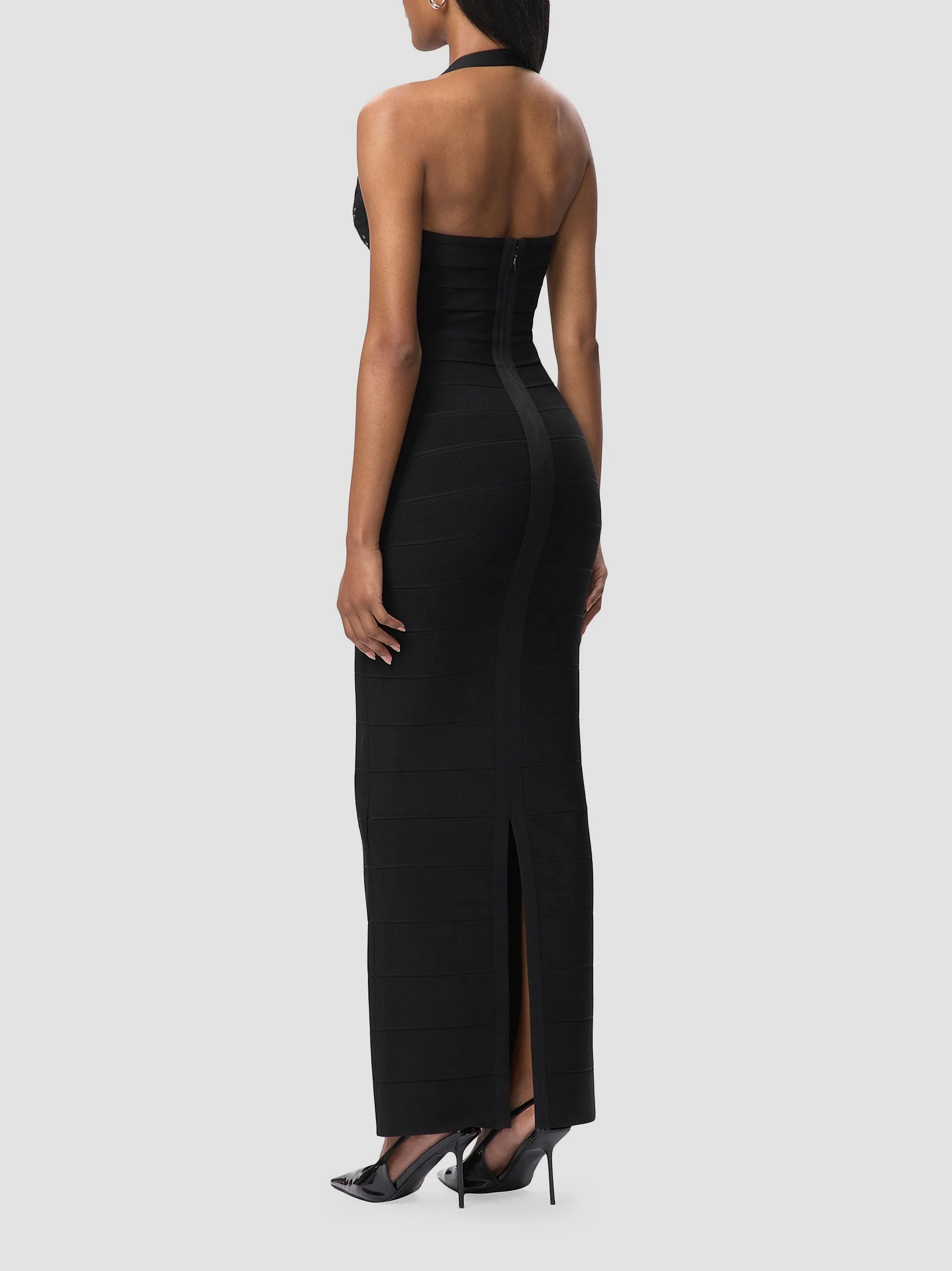 Hervé Léger The Reina Bandage Halter Gown | Saks Fifth Avenue