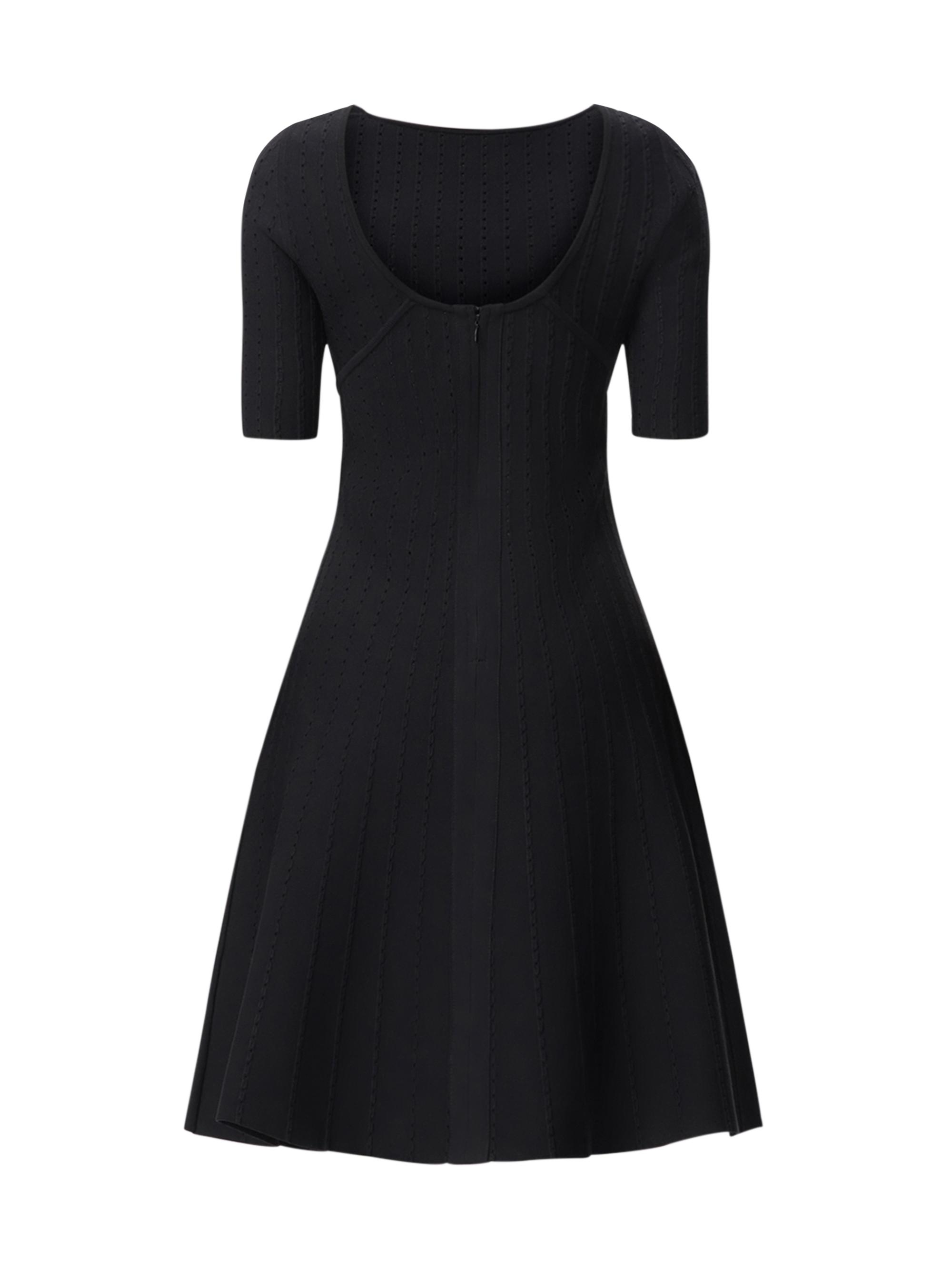 Hervé Léger Women's The Donna Pointelle-Knit Dress - Black