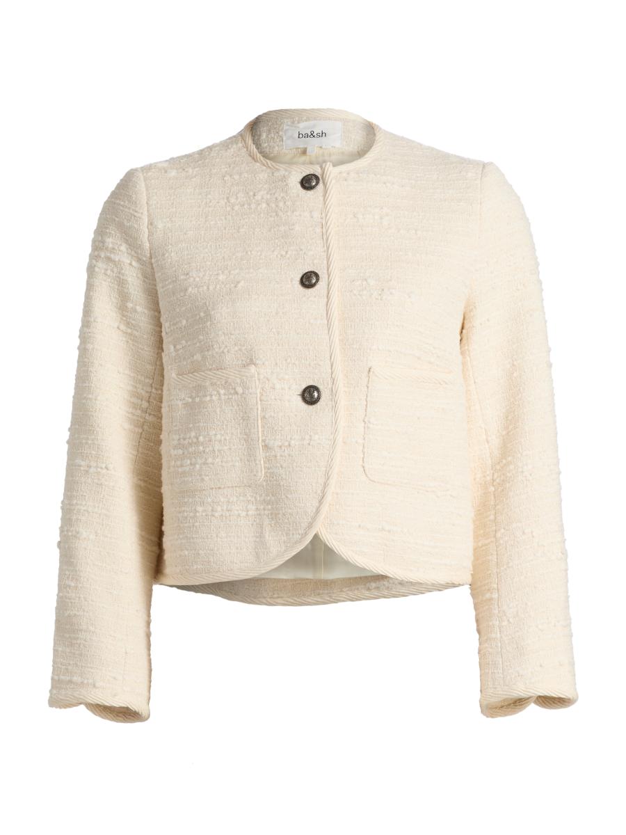 Ba&sh Women's Alfie Textured Cotton-blend Jacket In Sand