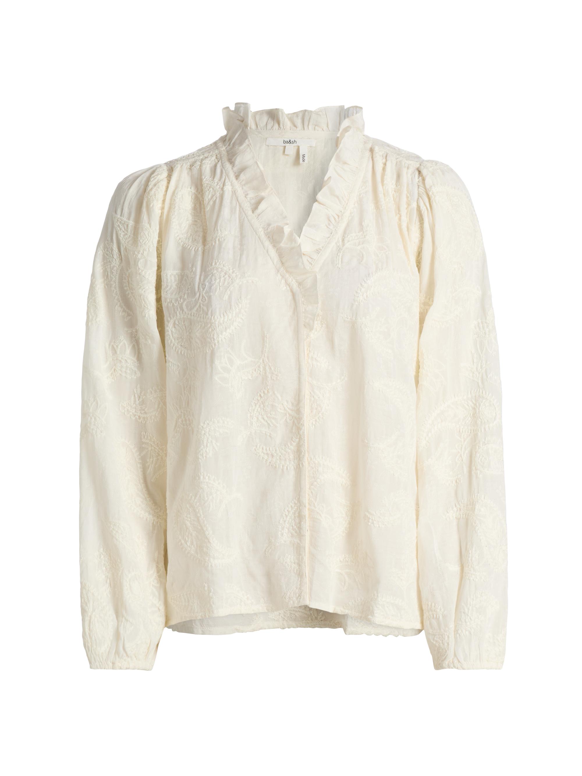 ba & sh Women's Petty Embroidered Blouse - Ecru