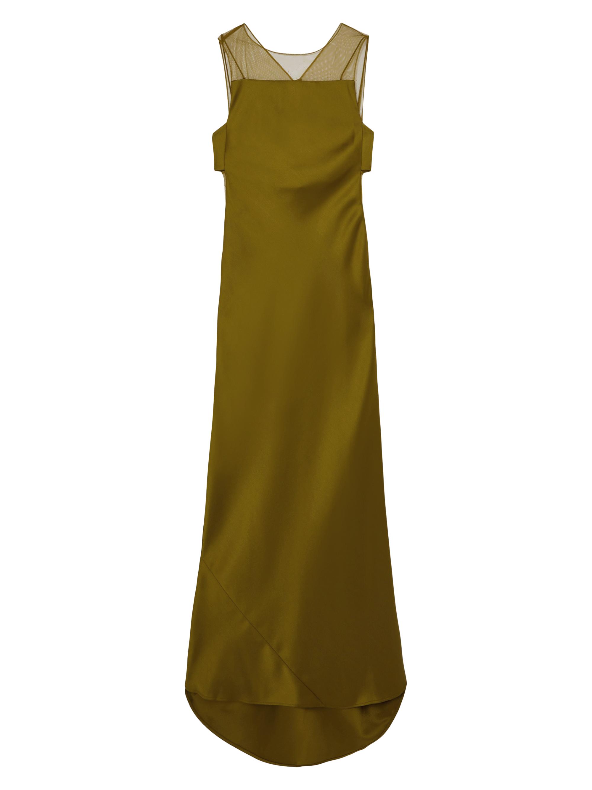 Reiss Women's Opi Cut-Out Satin Maxi Dress - Green