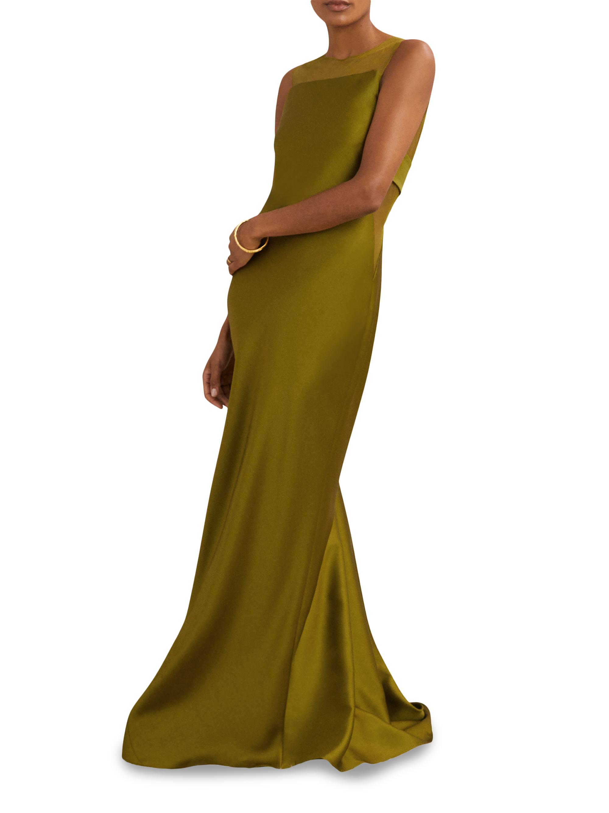 saloni bow dress green SALONI London - Kelly Dress in Emerald main image 1