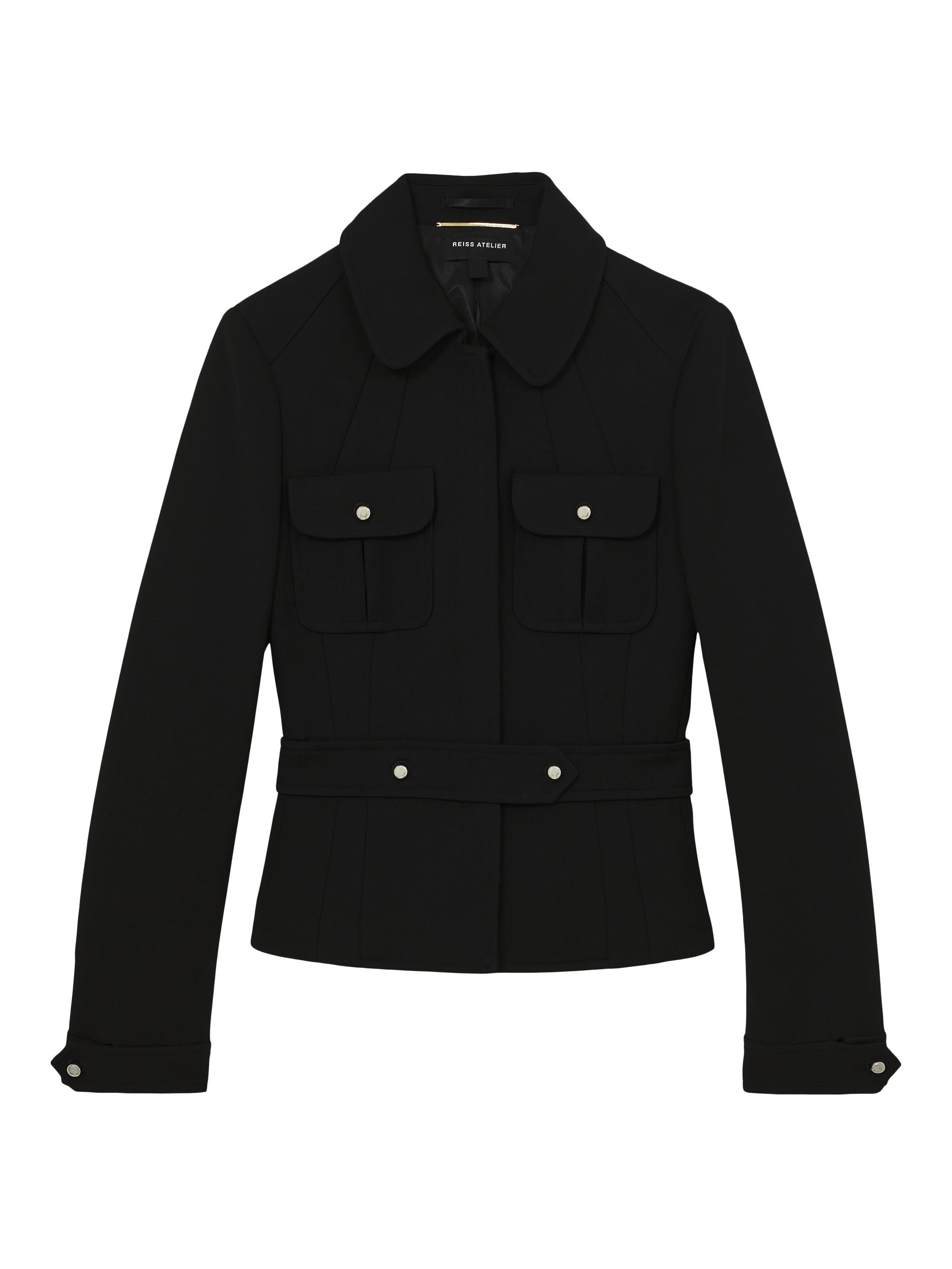 Reiss Women's Vesta Wool Belted Jacket - Black
