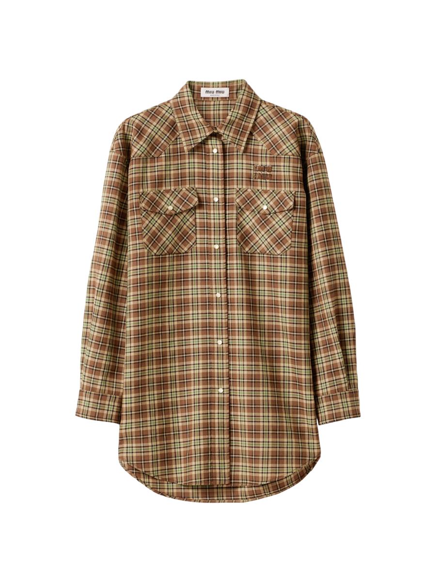 Miu Miu Plaid Shirt | Saks Fifth Avenue