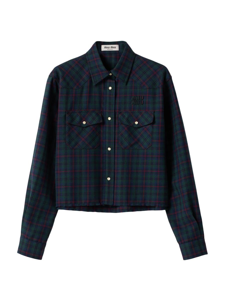 Miu Miu Plaid Shirt | Saks Fifth Avenue