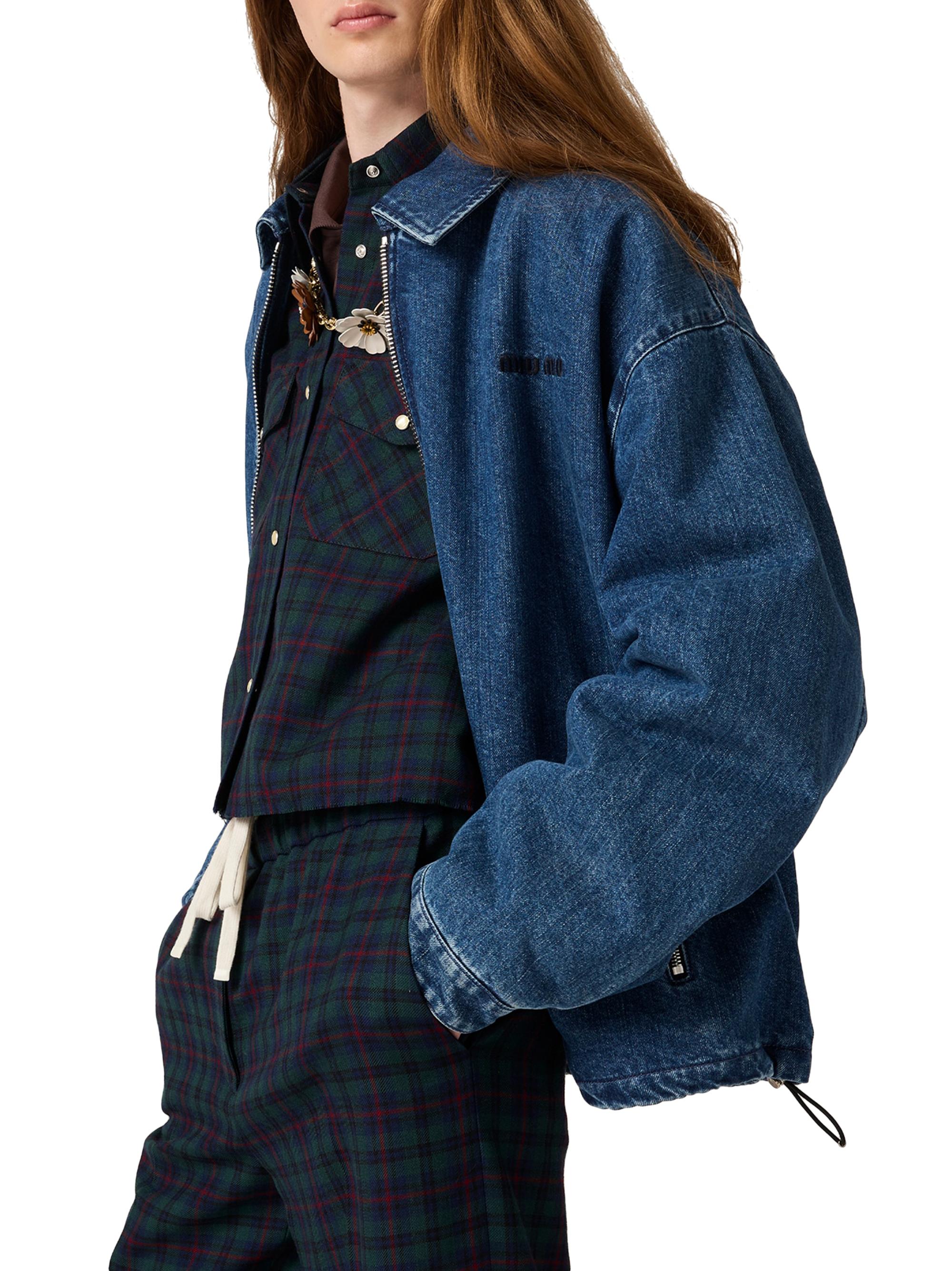 H*A様 MIU MINIコットンブルゾン Grey Padded Cotton Fleece Miniskirt | Miu Miu - United States