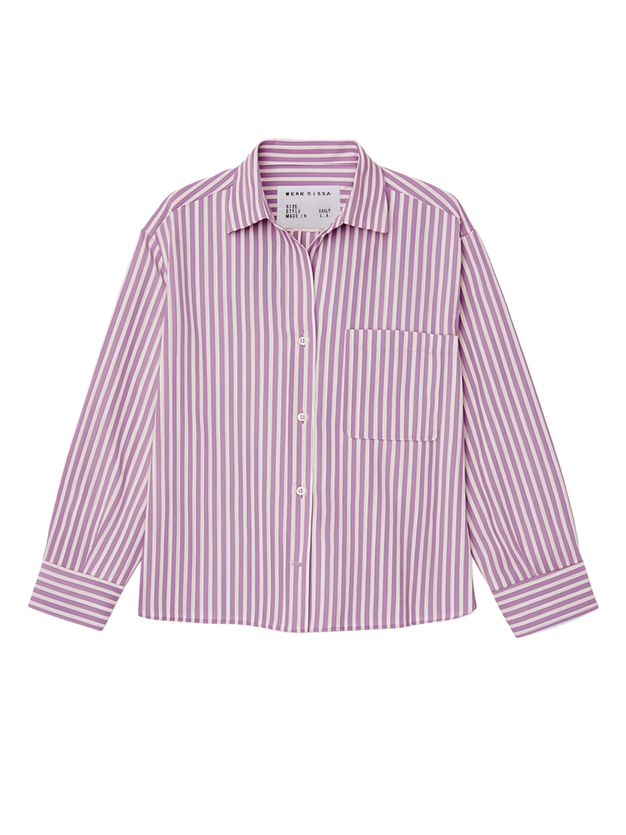 Cissa Women's The Daily Striped Button-Front Shirt - Pink