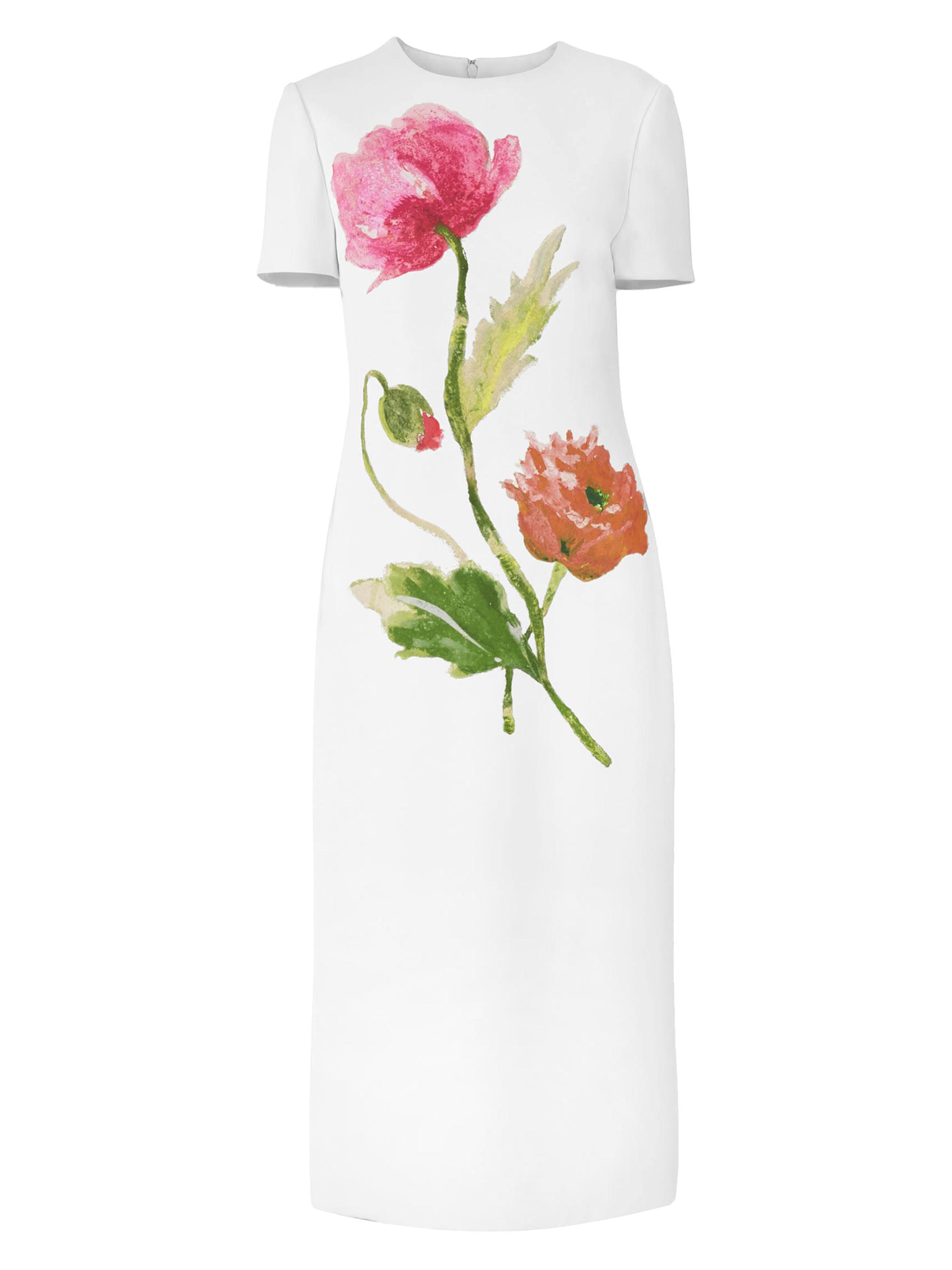 Carolina Herrera Women's Floral Sheath Midi-Dress - White Multi