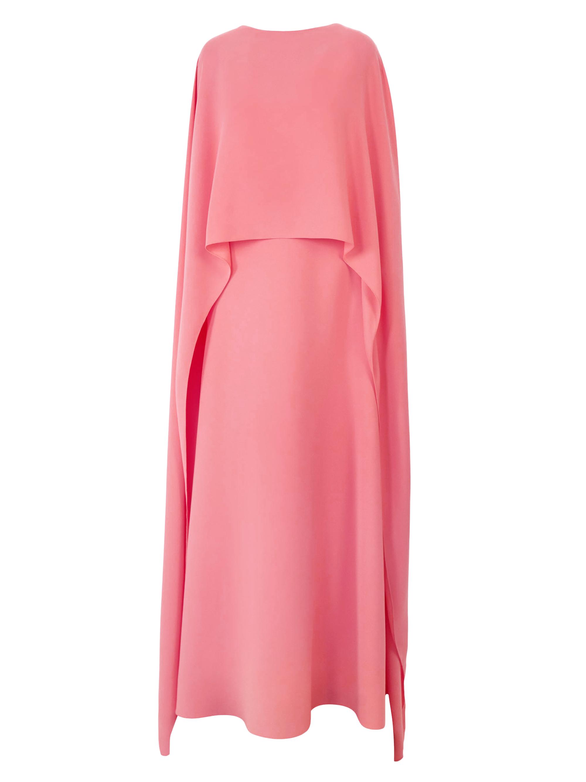Carolina Herrera Women's Cape Front Crepe Gown - Sunset
