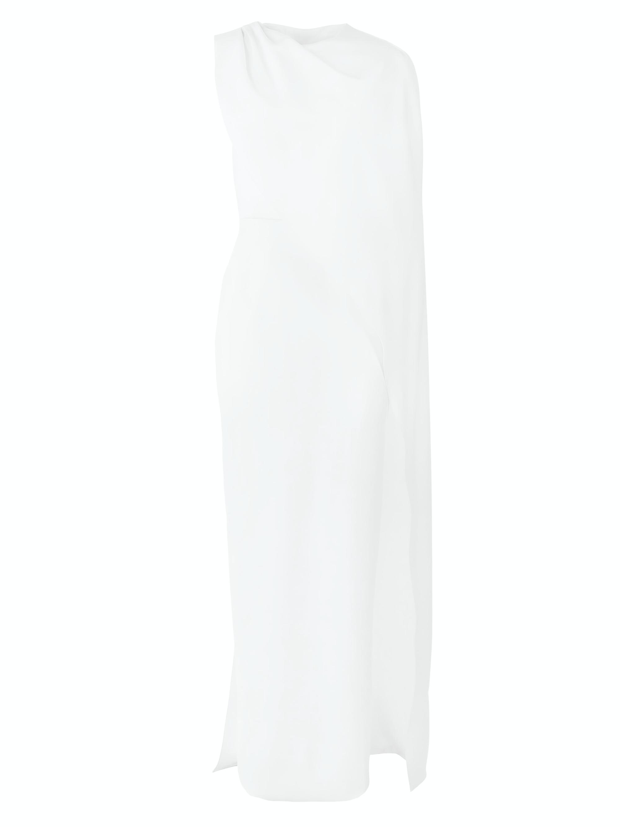 Carolina Herrera Women's Draped One-Shoulder Column Gown - White