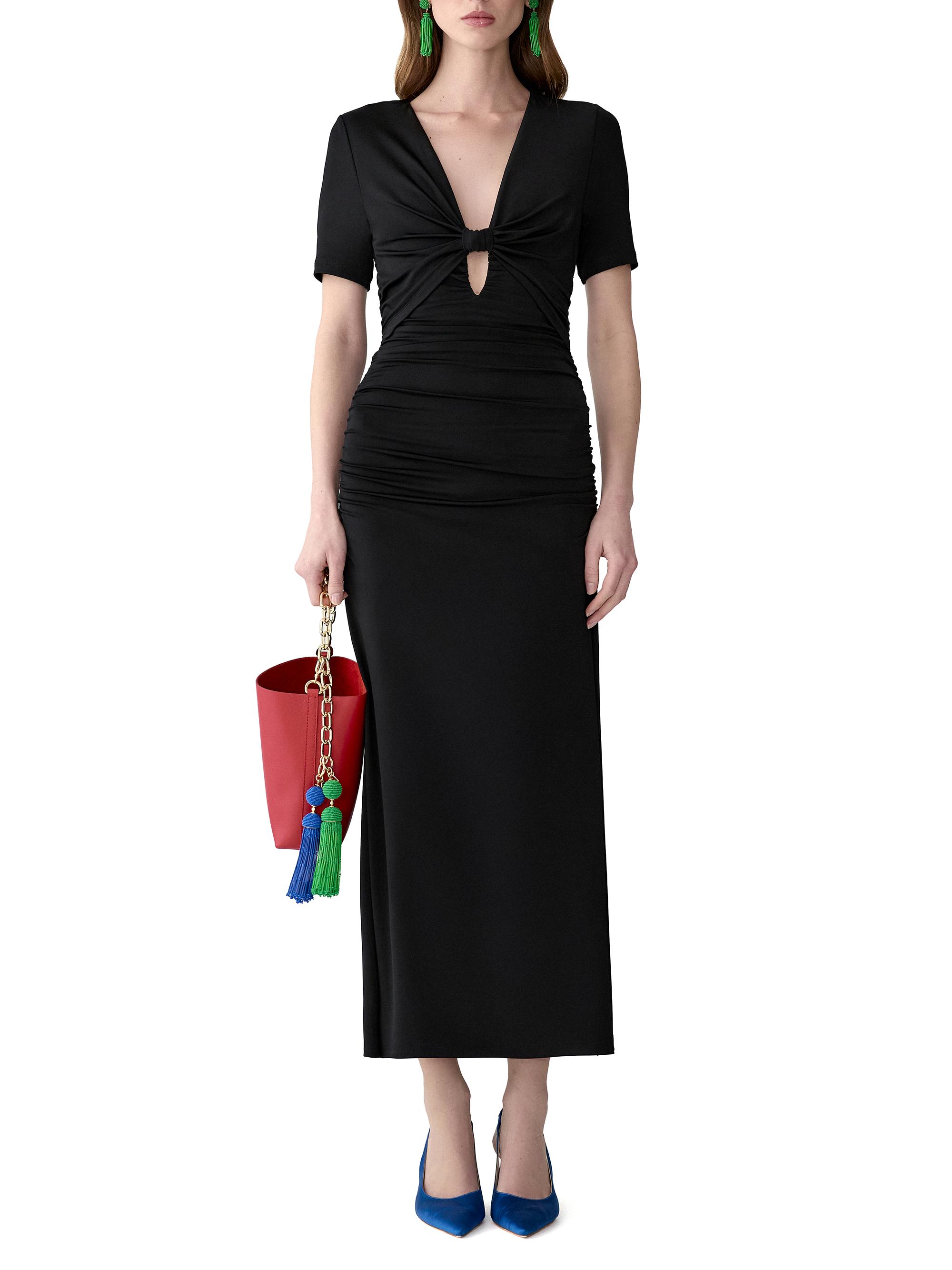 Carolina Herrera Ruched Jersey Cut-Out Body-Con Maxi Dress | Saks