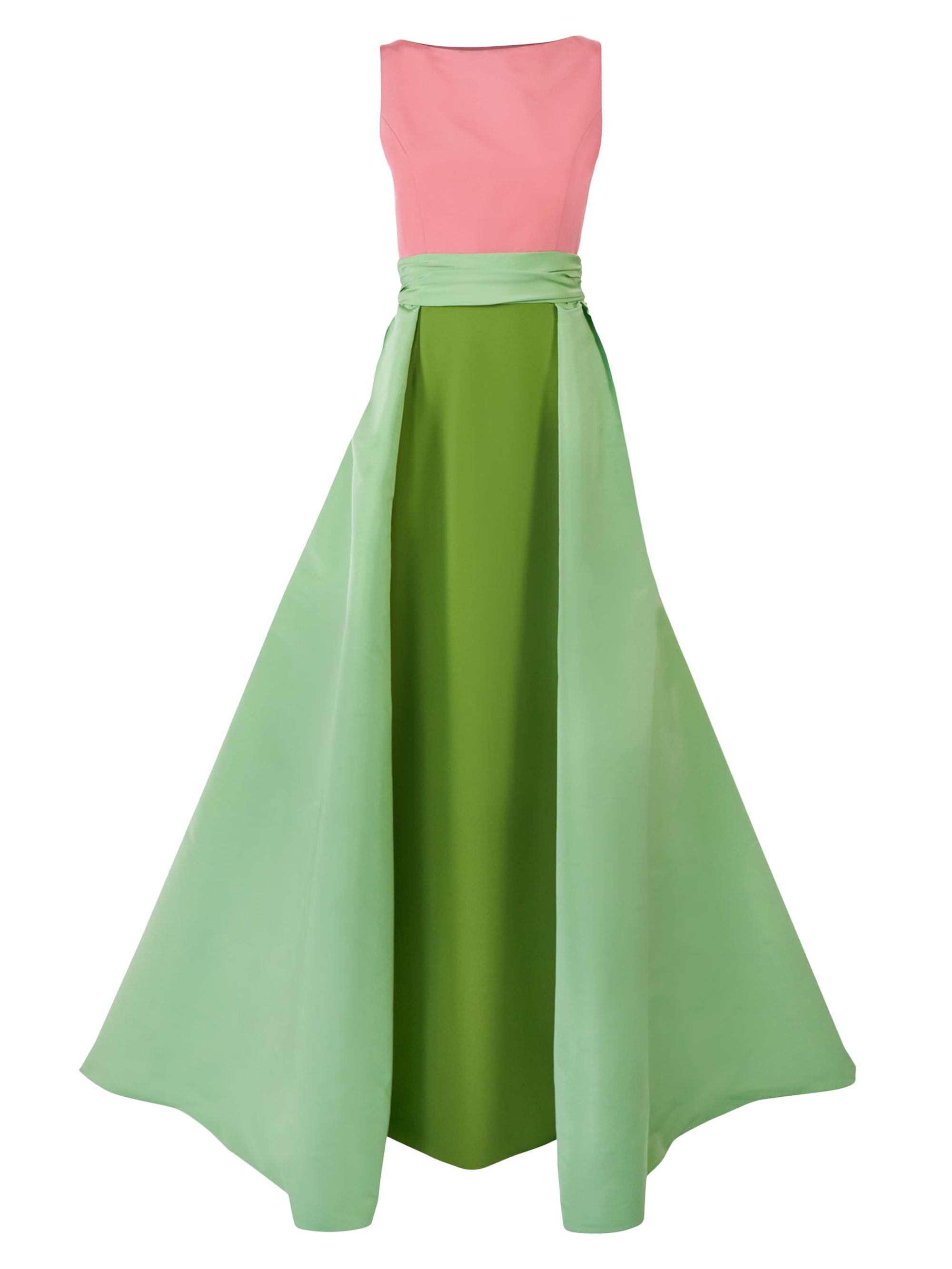 Carolina Herrera Colorblocked Silk Overskirt Gown | Saks Fifth Avenue
