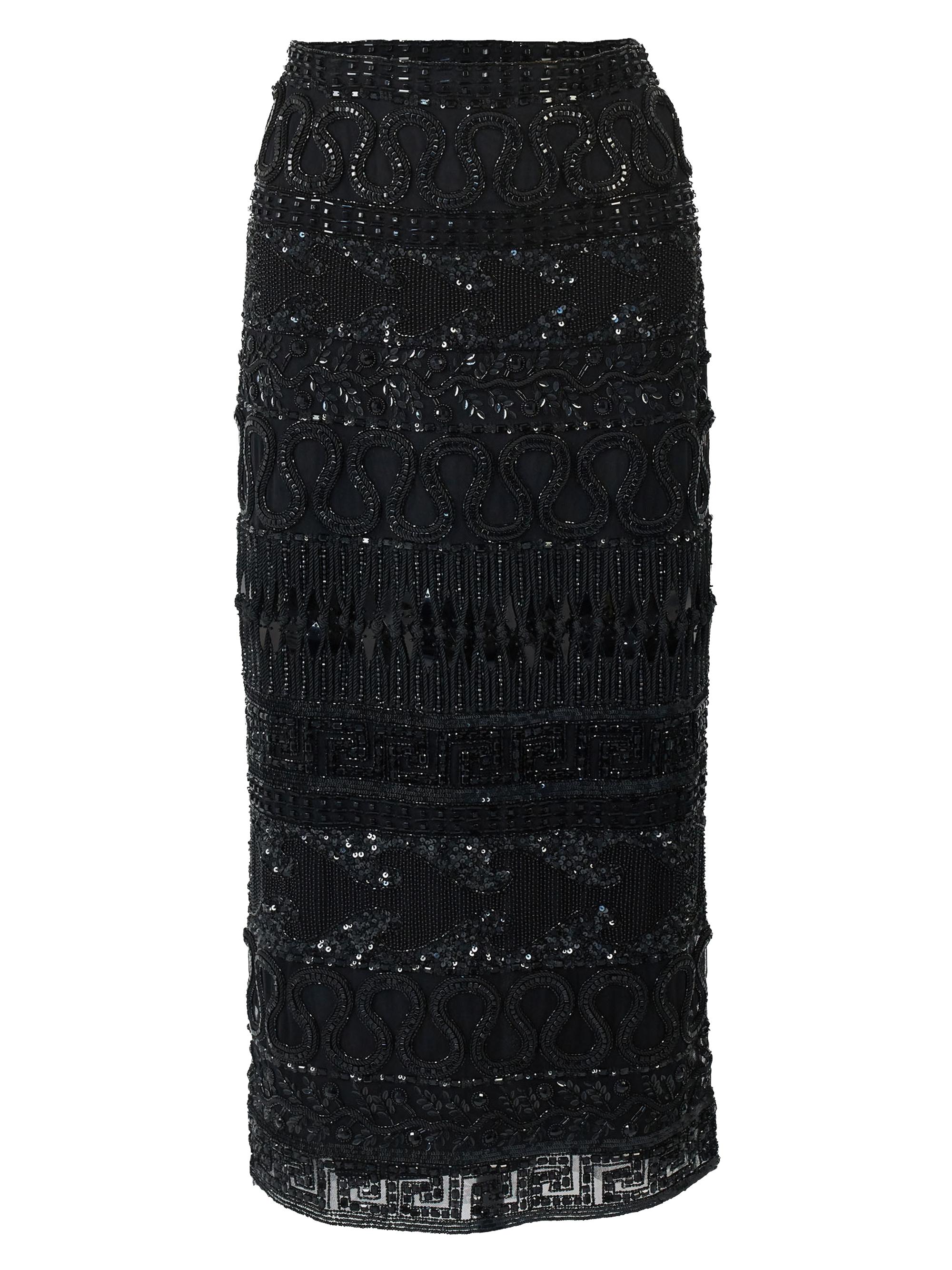 Carolina Herrera Women's Embellished Midi-Skirt - Black