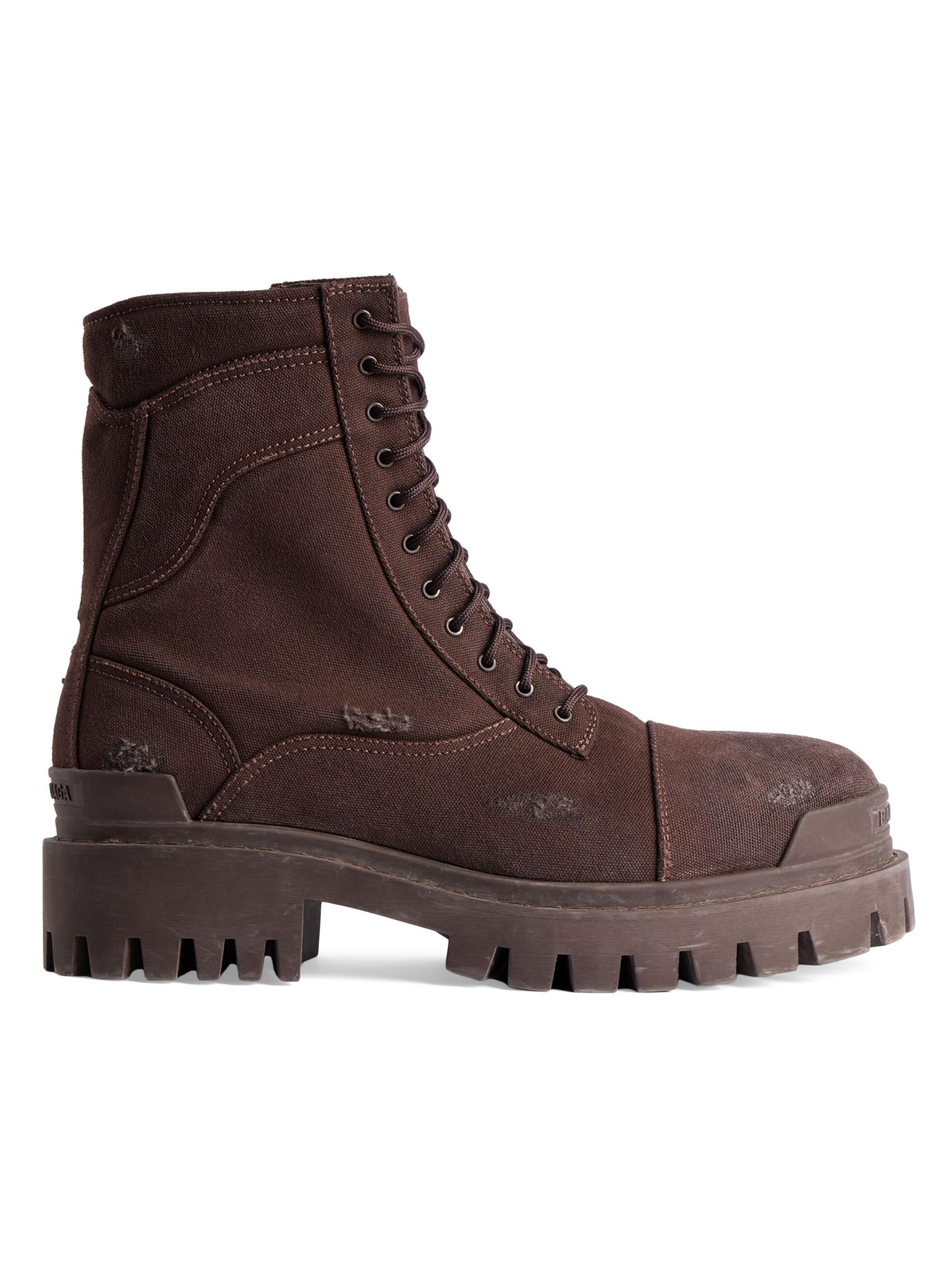 Balenciaga Strike 20MM Used Effect Boots | Saks Fifth Avenue
