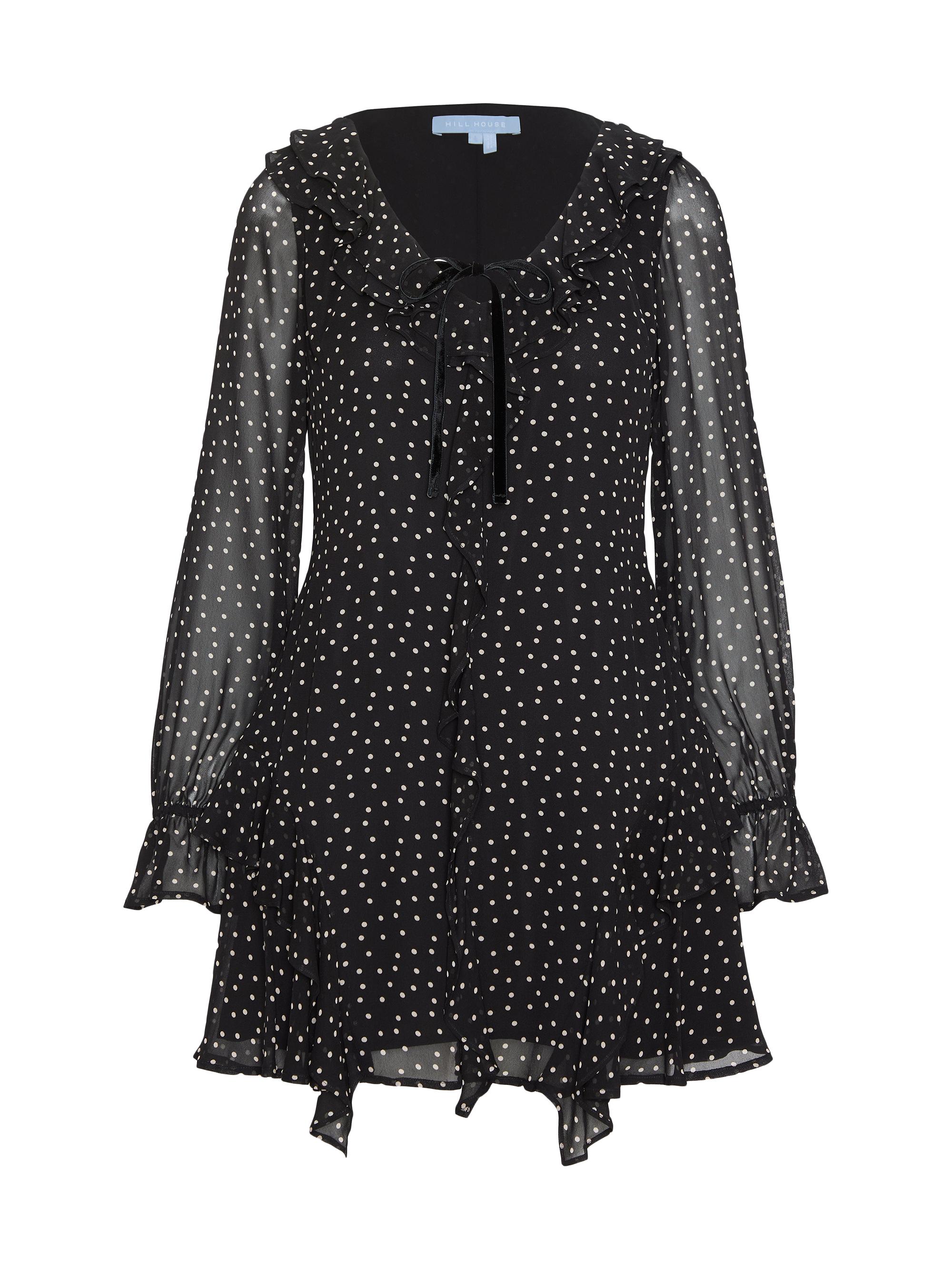 Hill House Home Women's The Bridget Dress - Black Polka Dot