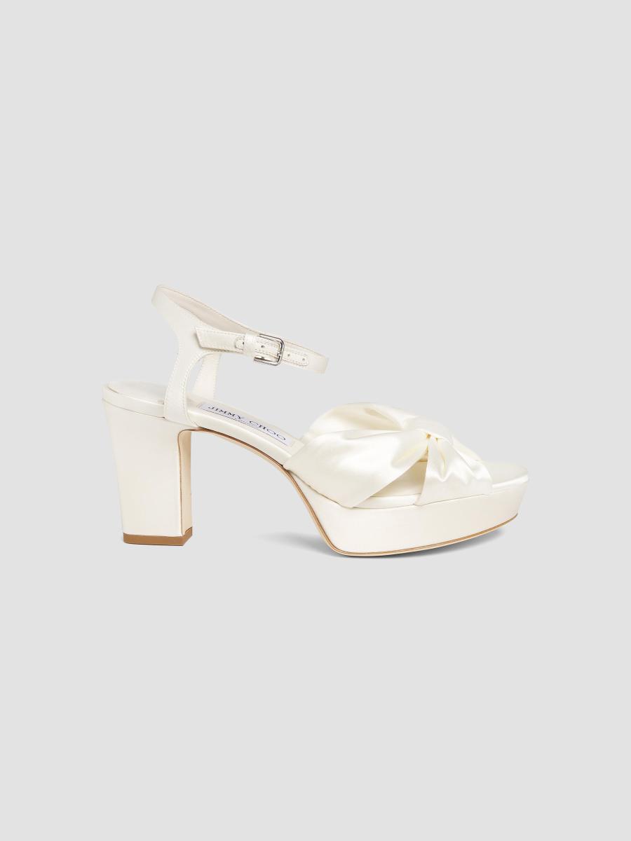 ★新品★　 HELO-LX＋ 1個　カラーバンド5色　オマケ多数 Jimmy Choo Heloise 80MM Leather & Satin Platform Sandals | Saks