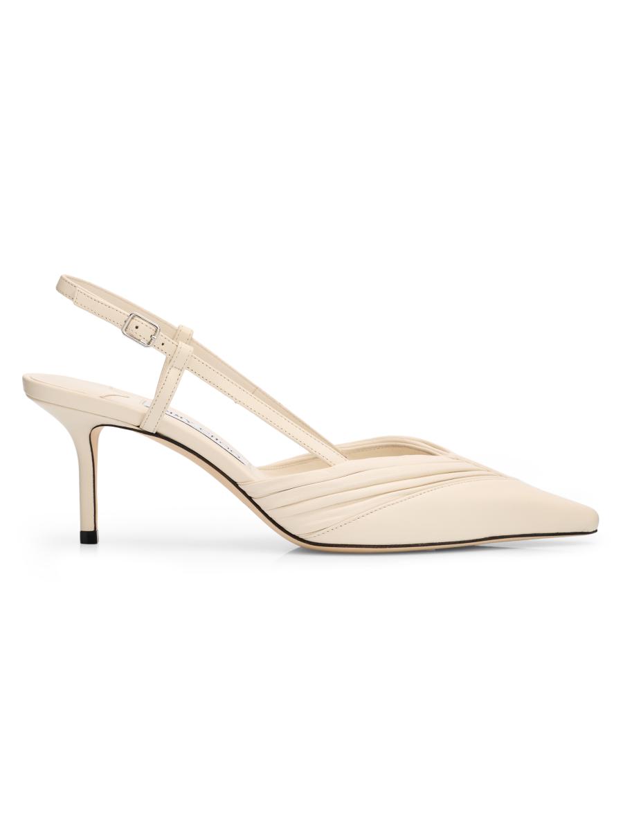 Jimmy Choo Afia 65MM Leather Slingback Pumps | Saks Fifth Avenue