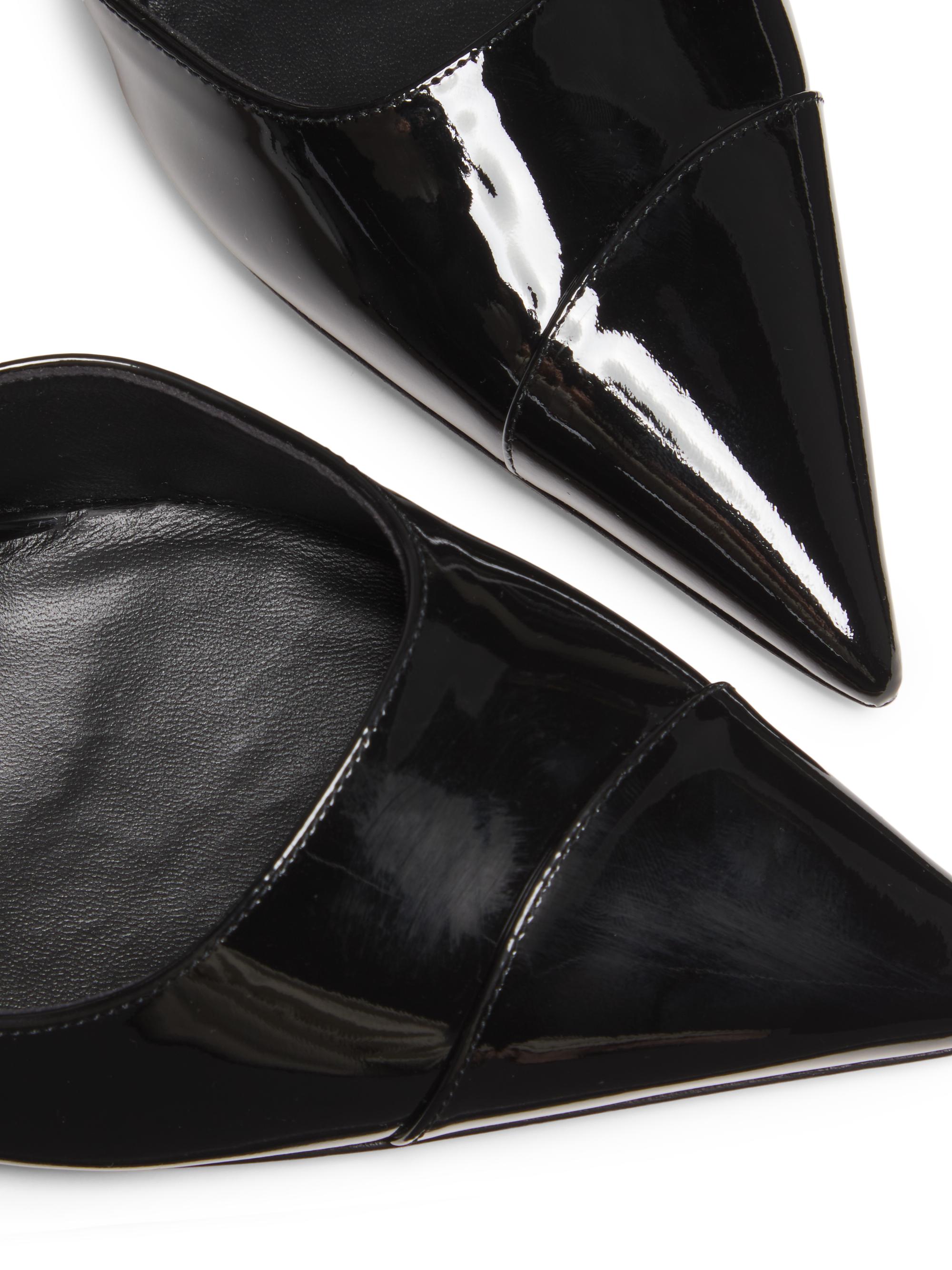 処分価格‼️JIMMY CHOO／BRIDGET 65DARK GREY38 Jimmy Choo Brigitte 100MM Patent Leather Pumps | Saks Fifth Avenue