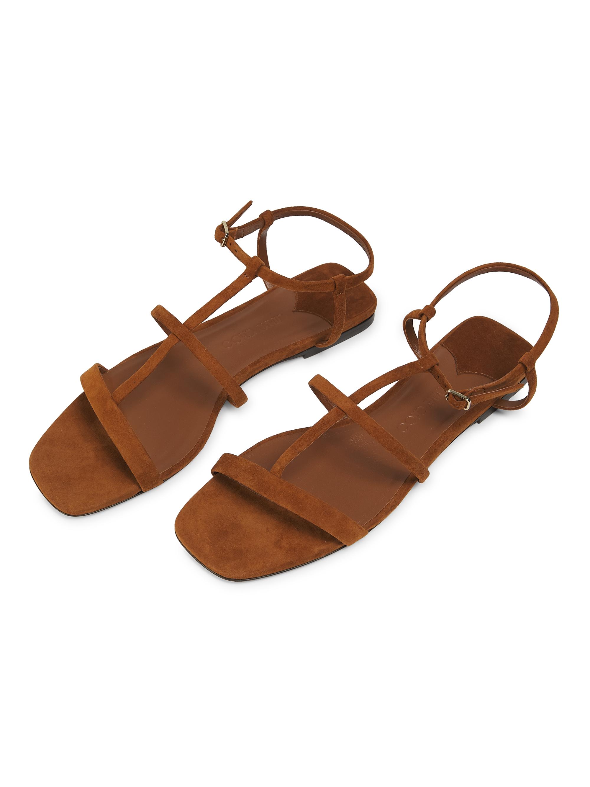 Jimmy Choo Gwyn Suede T-Strap Flat Sandals | Saks Fifth Avenue