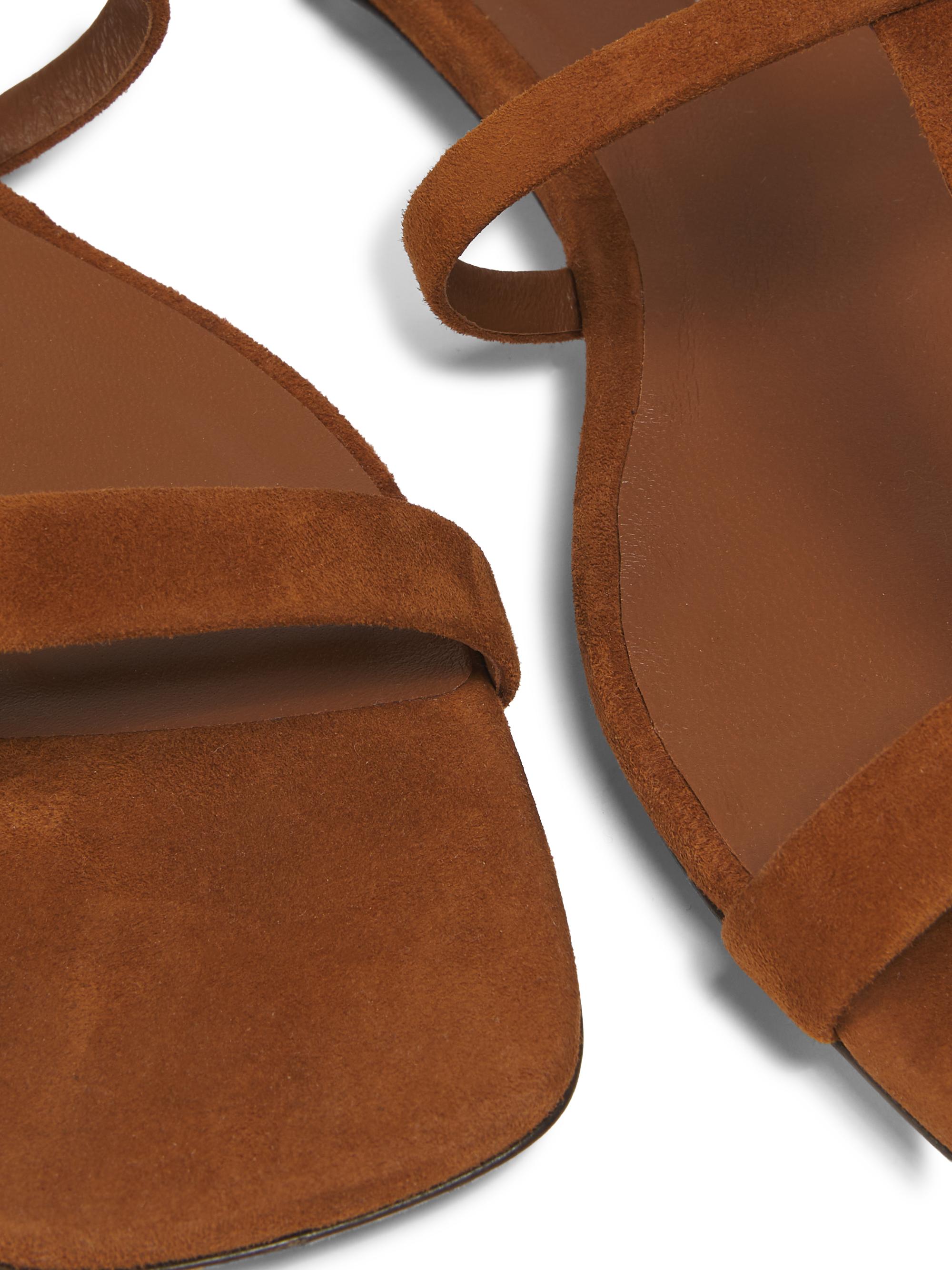 Jimmy Choo Gwyn Suede T-Strap Flat Sandals | Saks Fifth Avenue