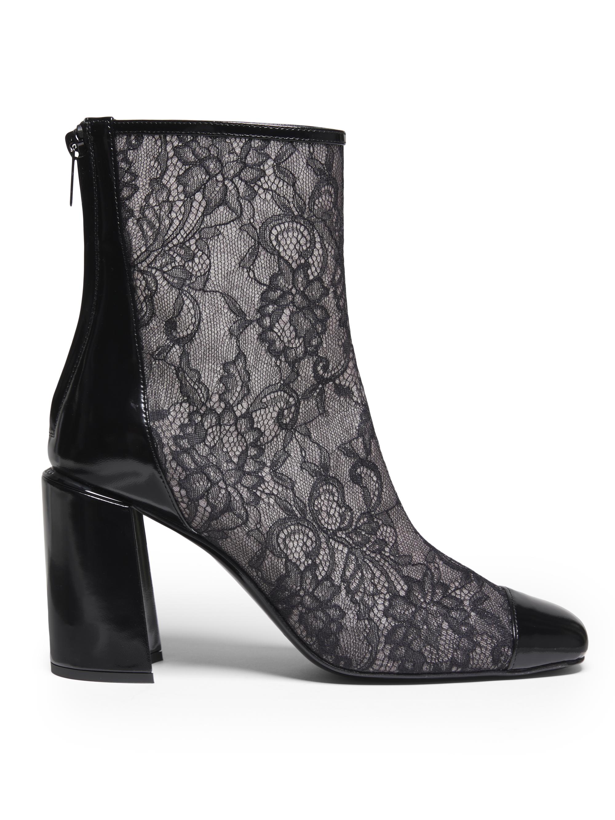 Jimmy Choo Women's Kisu 85MM Lace-Leather Boots - Black