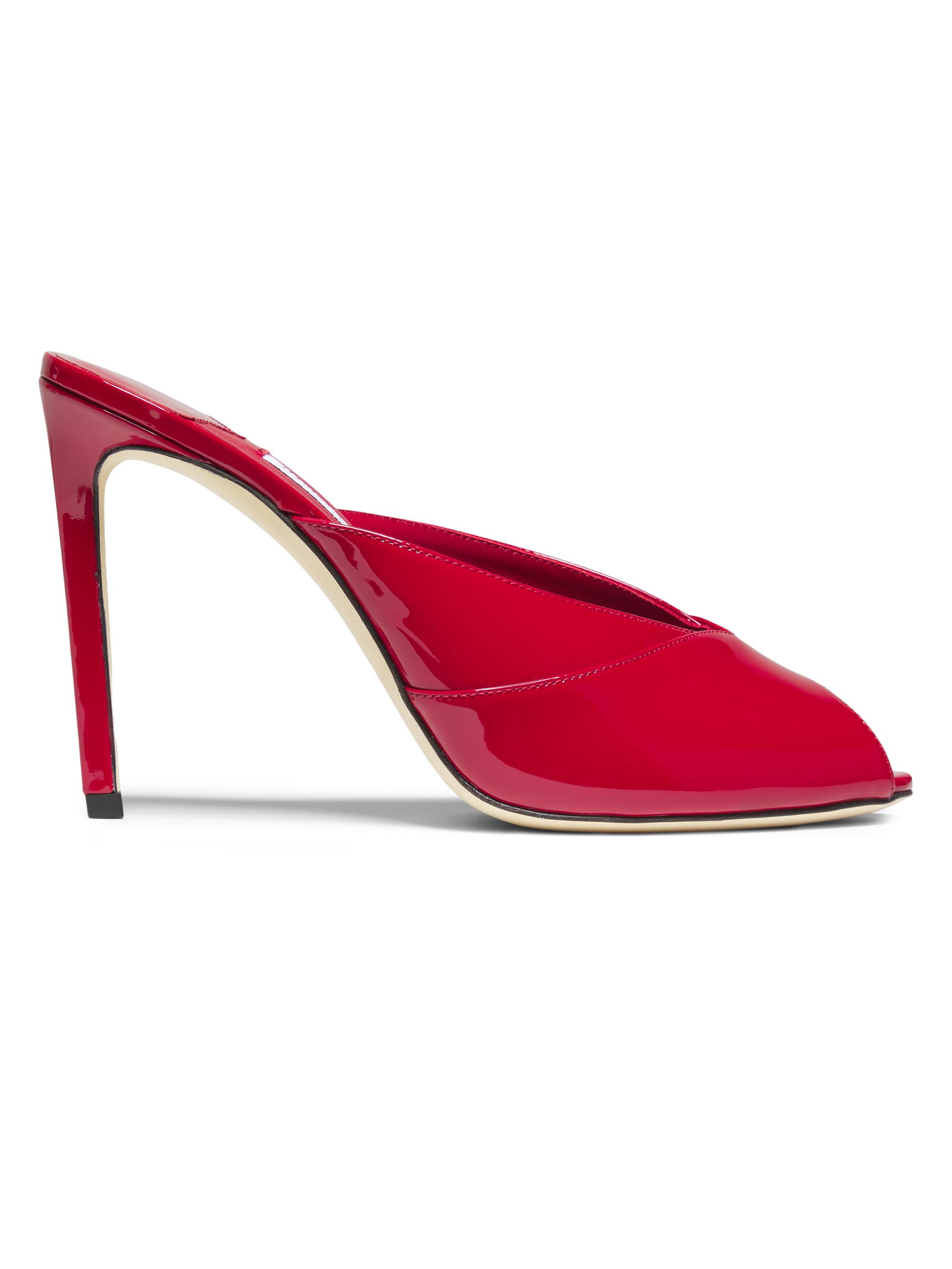 Jimmy Choo Women's Brigitte 100MM Patent Leather Mules - Ruby Red
