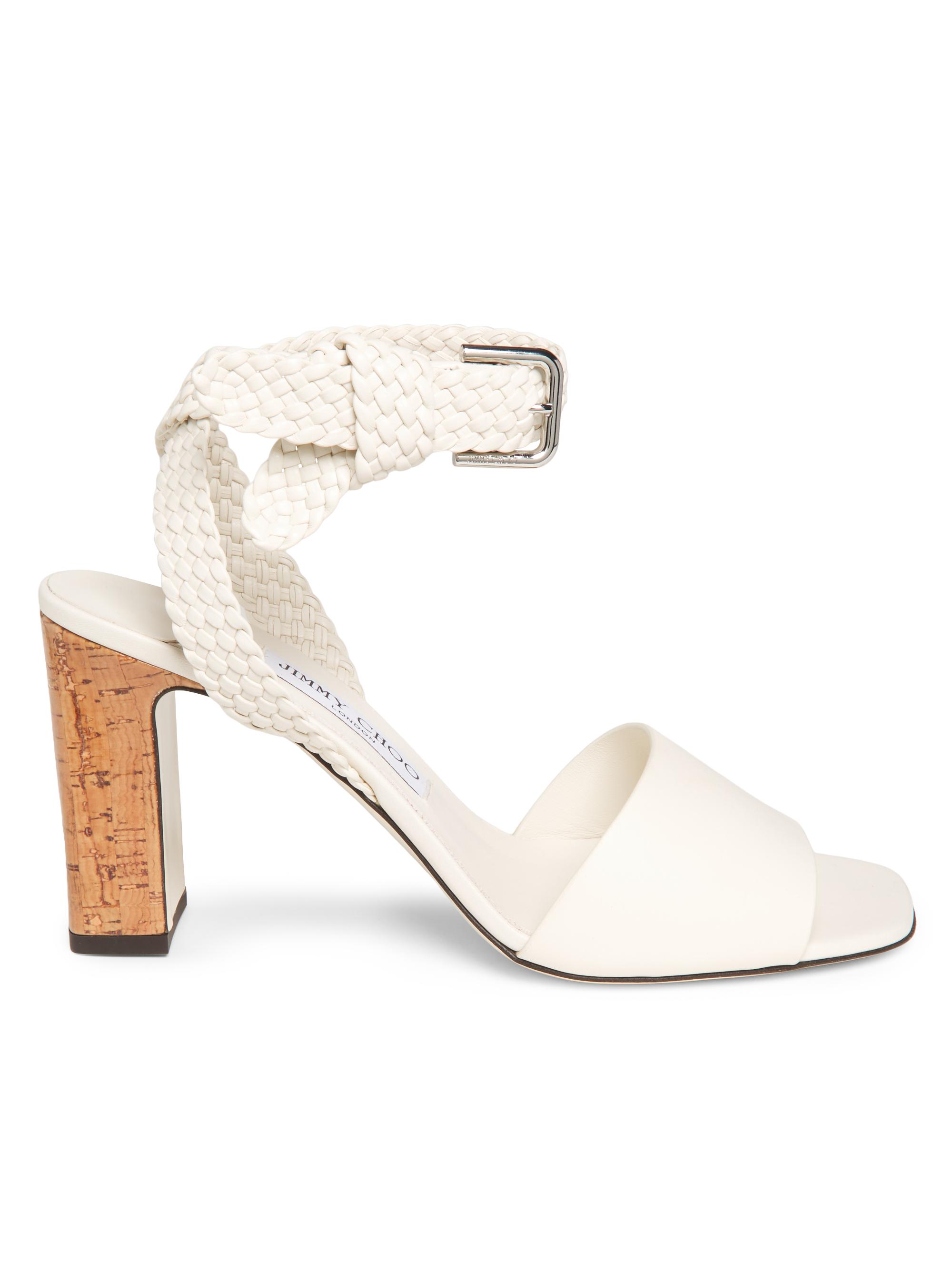 Jimmy Choo Women's Rori 85MM Leather Sandals - Latte Toasty