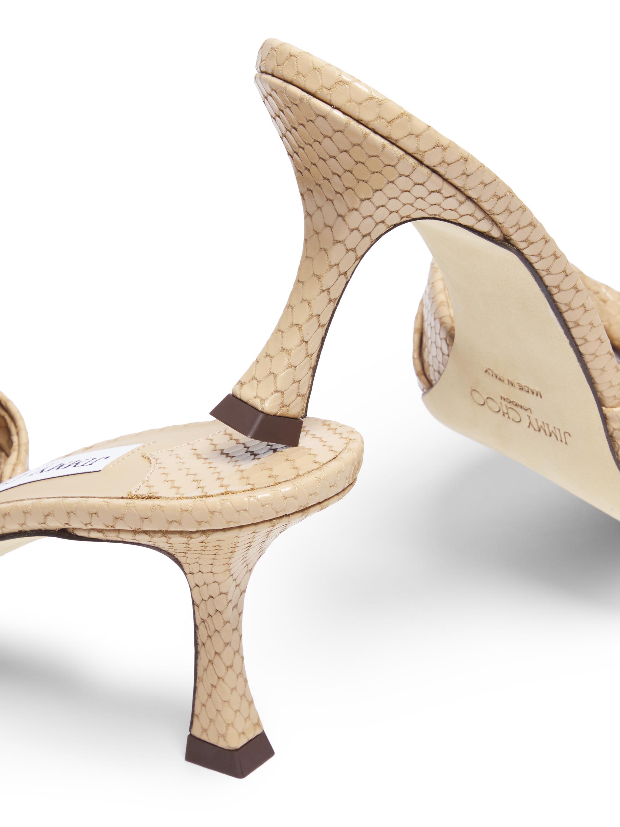 Jimmy Choo Skye 70MM Twisted Textured Leather Mules | Saks Fifth