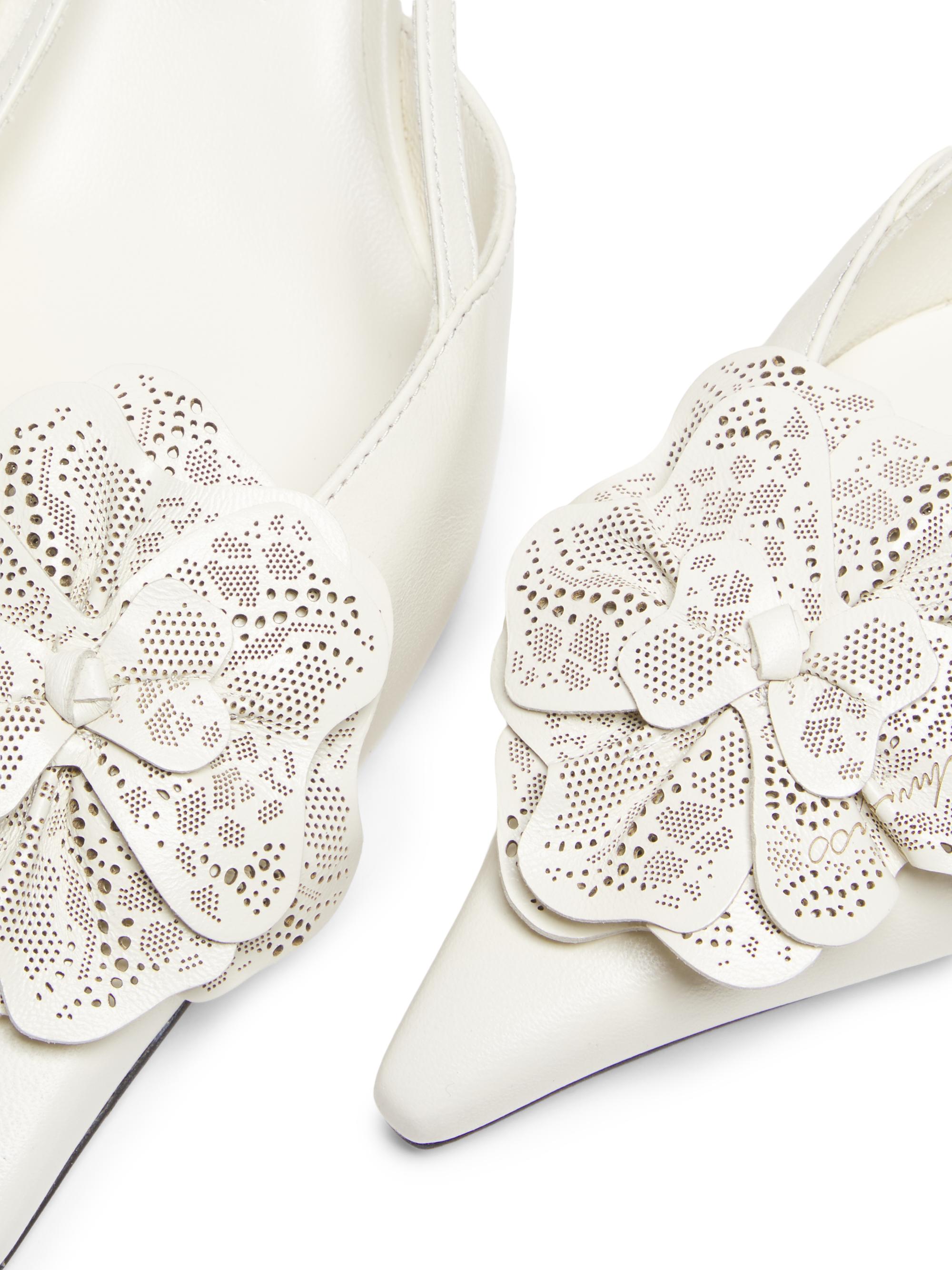Jimmy Choo Mimmi 50MM Leather Rose Slingback Pumps | Saks Fifth Avenue