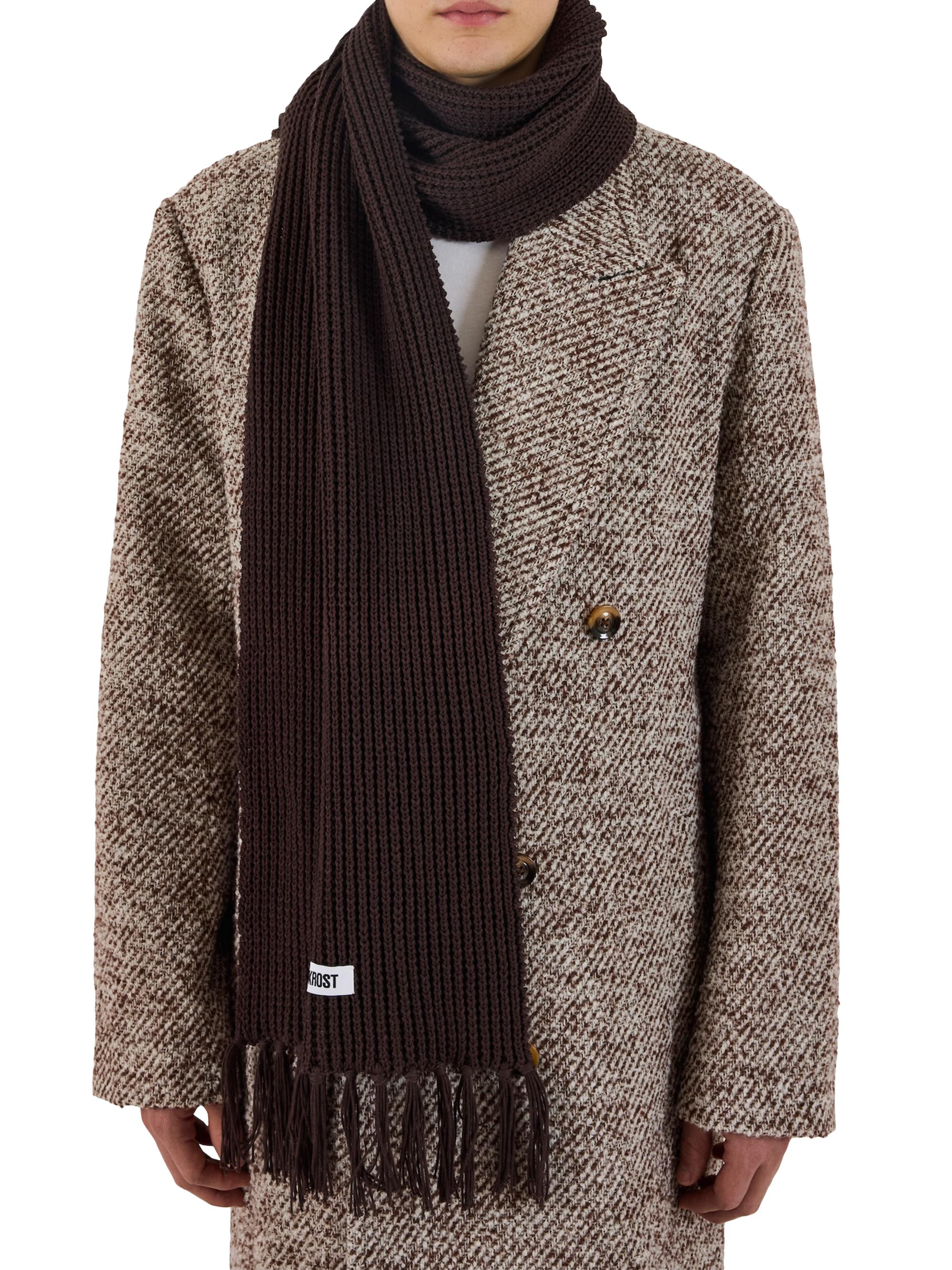 Krost Men's Brioche Knit Scarf - Demitasse