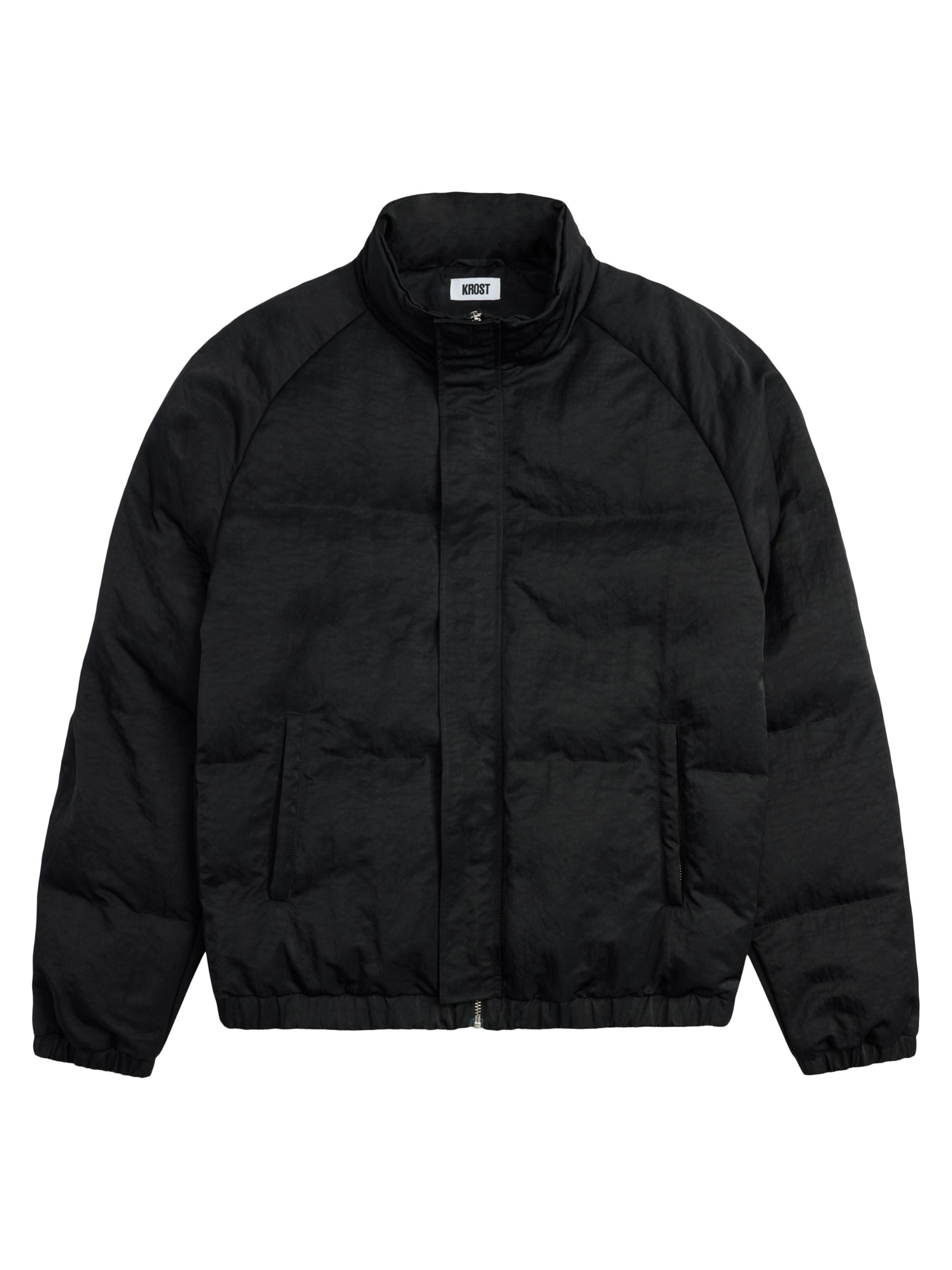 Krost Men's Nylon Puffer Jacket - Black