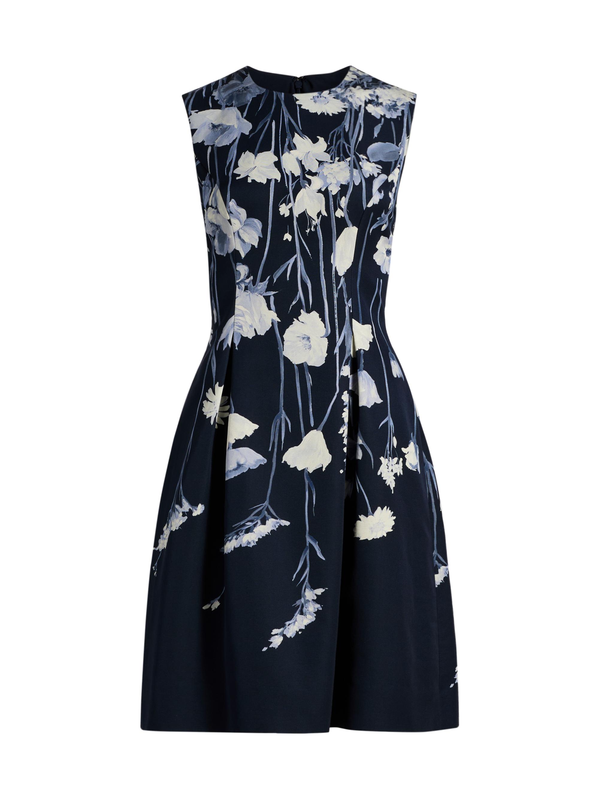 Lela Rose Women's Betsy Floral Faille Fit-&-Flare Minidress - Navy Multi