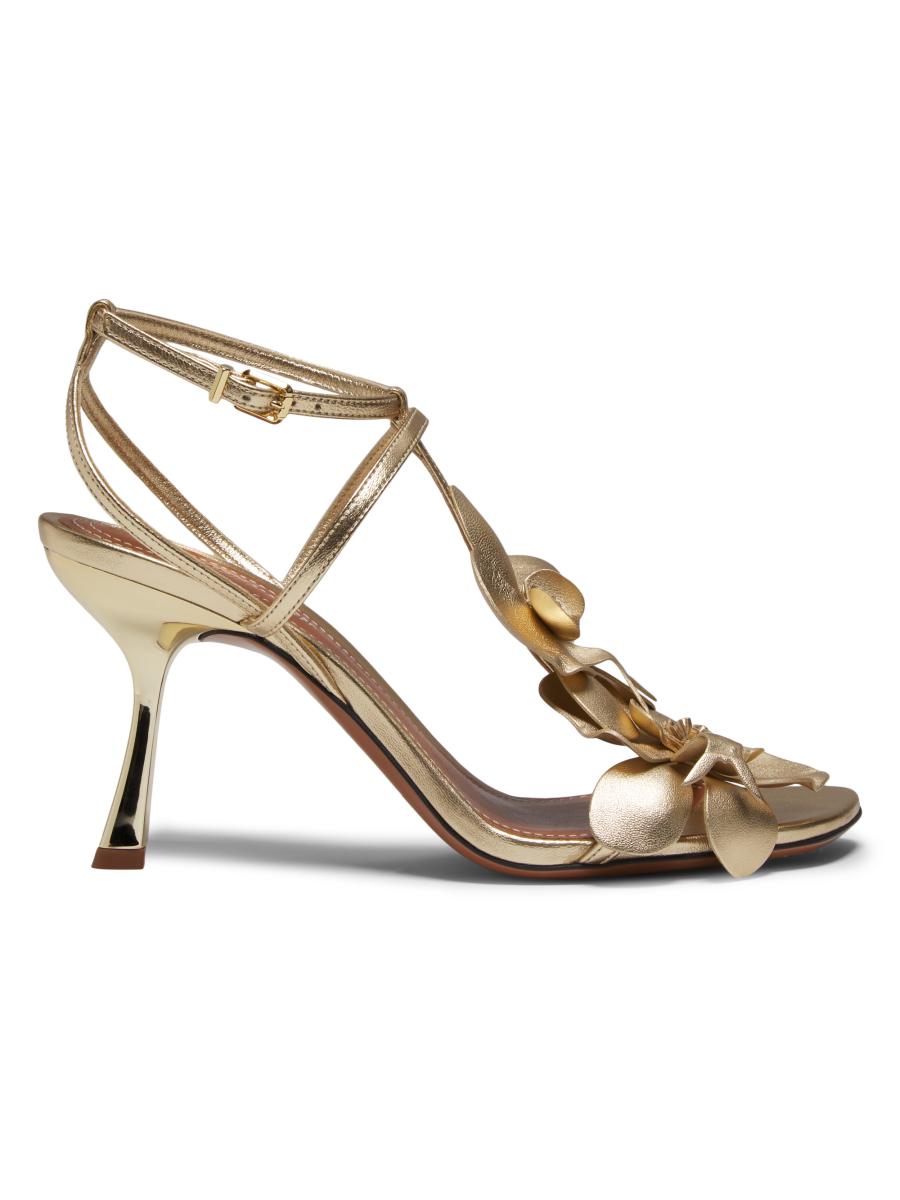 Zimmermann Women's Orchid 85mm Leather Sandals In Gold