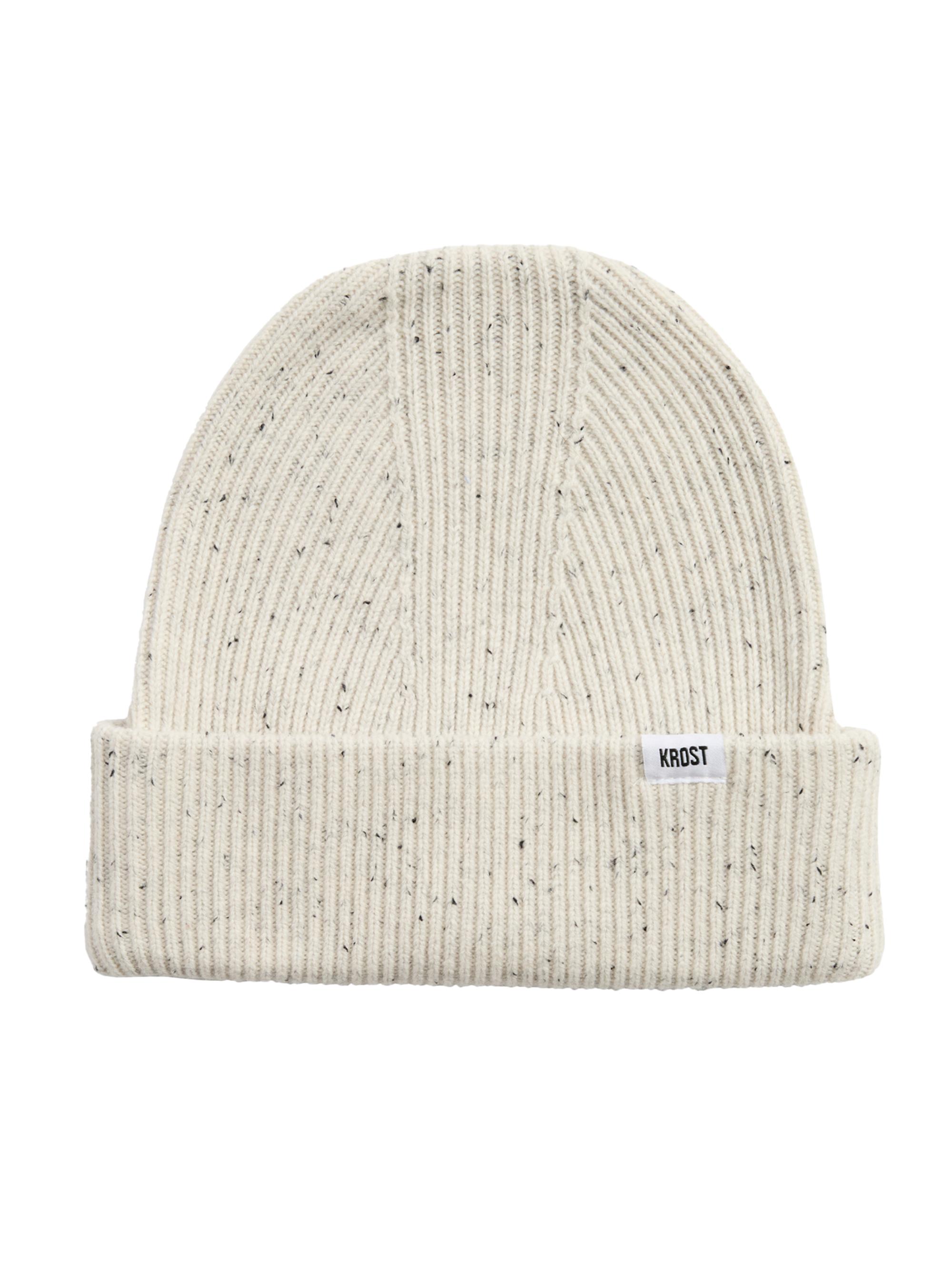 Krost Men's Wool Speckle Beanie - Snow White