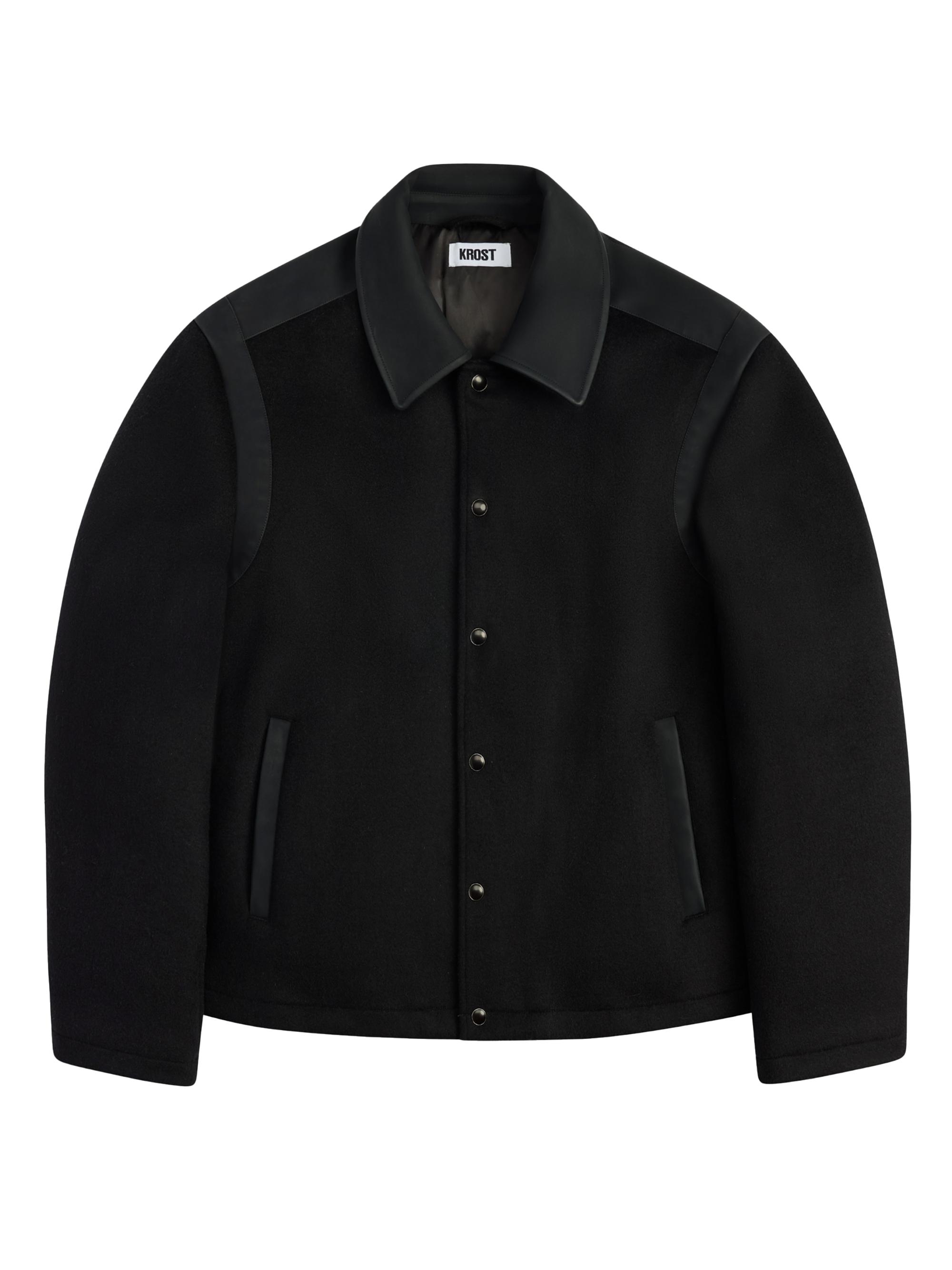 Krost Men's Mercer Varsity Jacket - Black