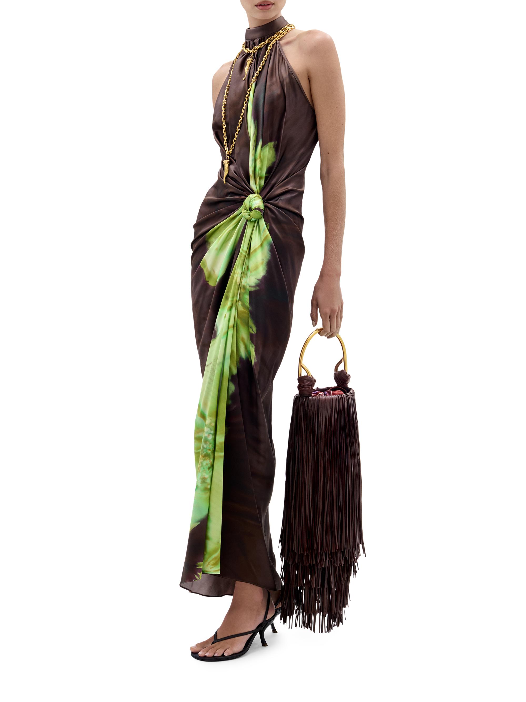 Silvia Tcherassi Tizziana Knotted Stretch-Silk Maxi Dress | Saks