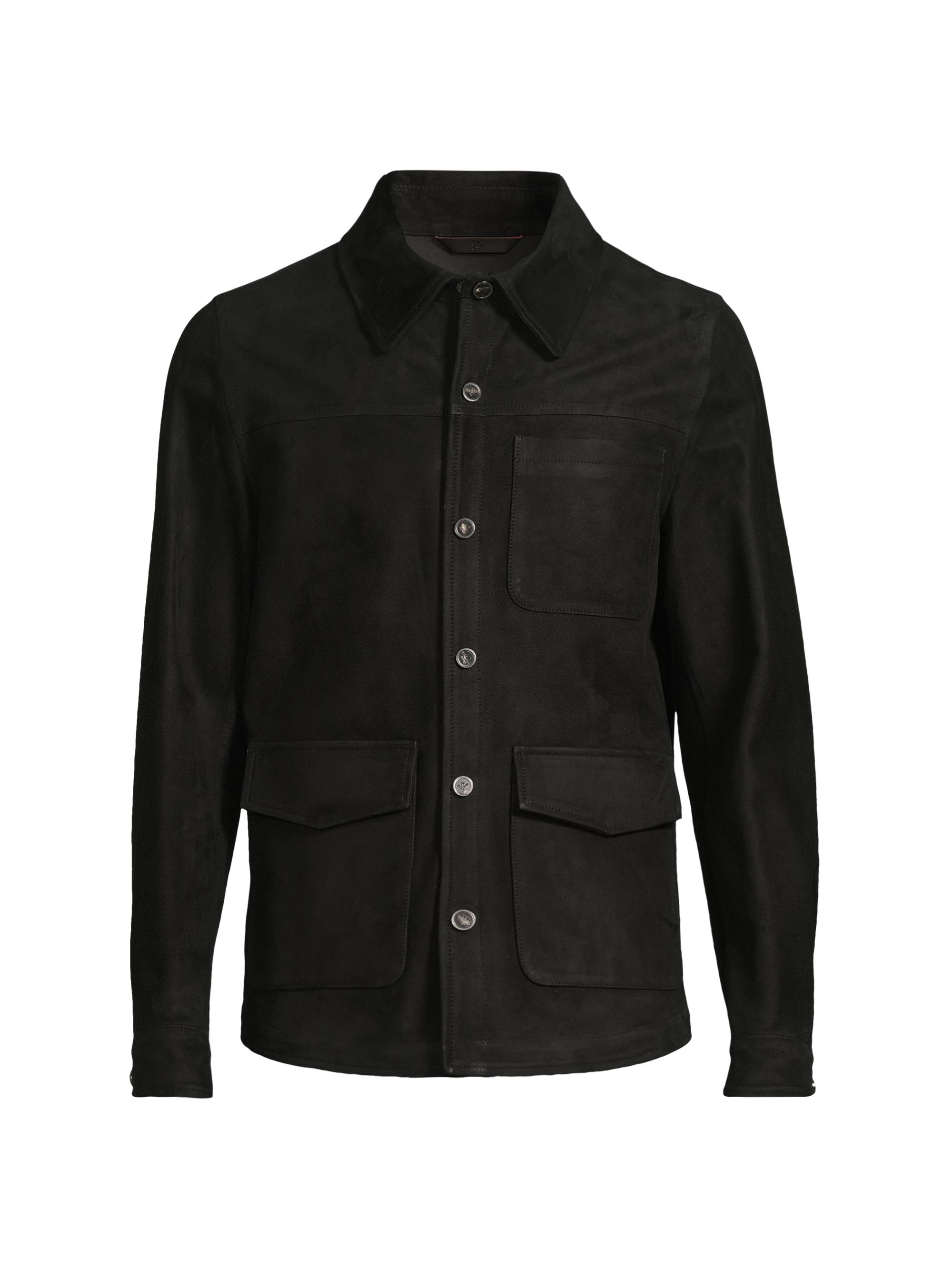 Giorgio Armani Suede Shearling Jacket | Saks Fifth Avenue