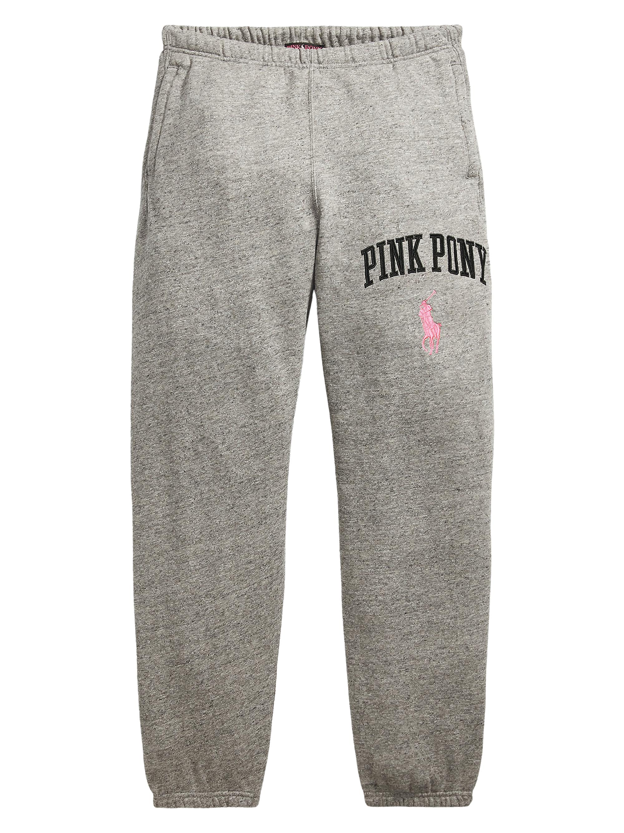 Polo Ralph Lauren Women's Pink Pony Fleece Sweatpants - Heather