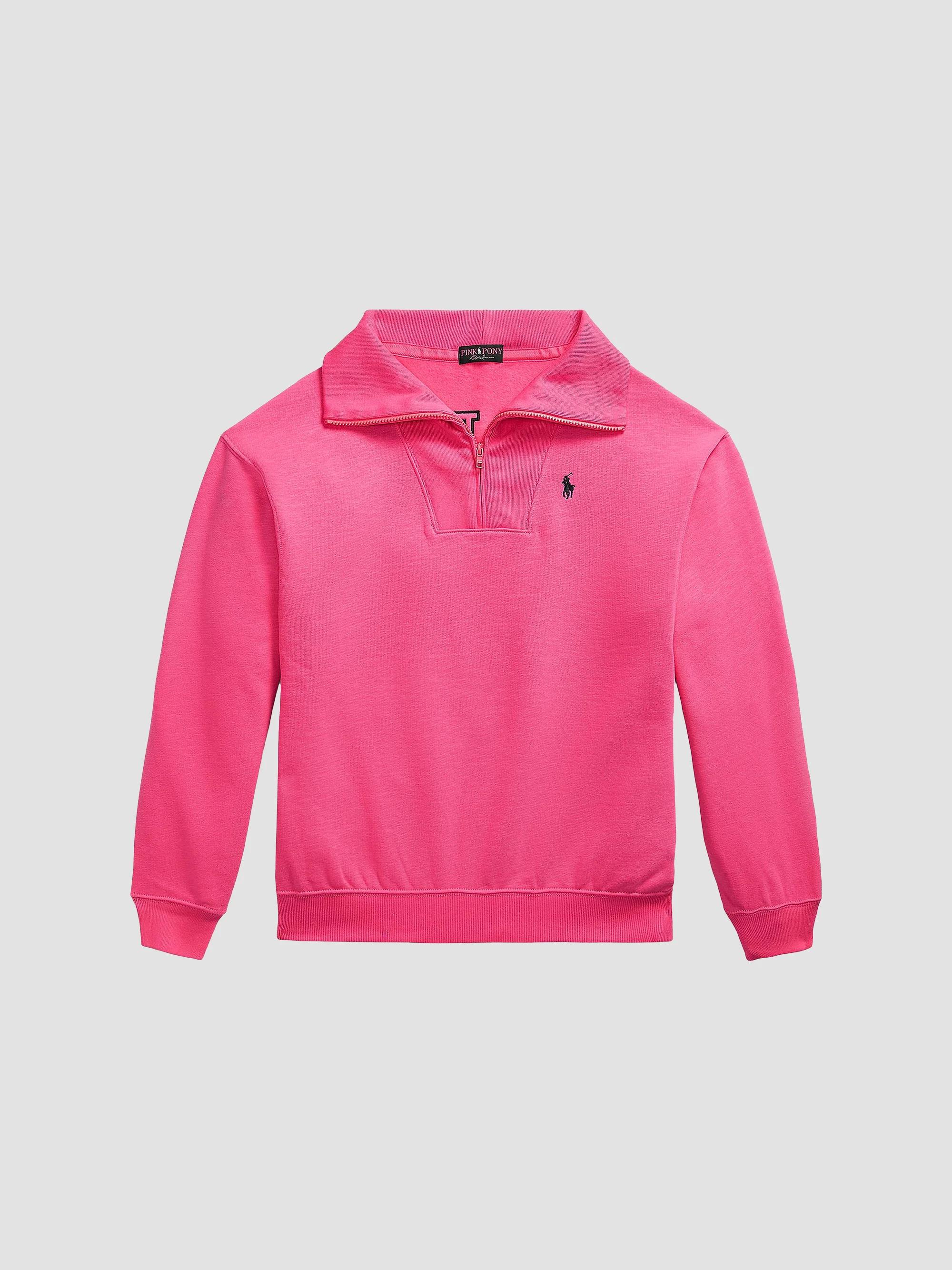 Polo Ralph Lauren Pink Pony Fleece Half-Zip Sweatshirt | Saks