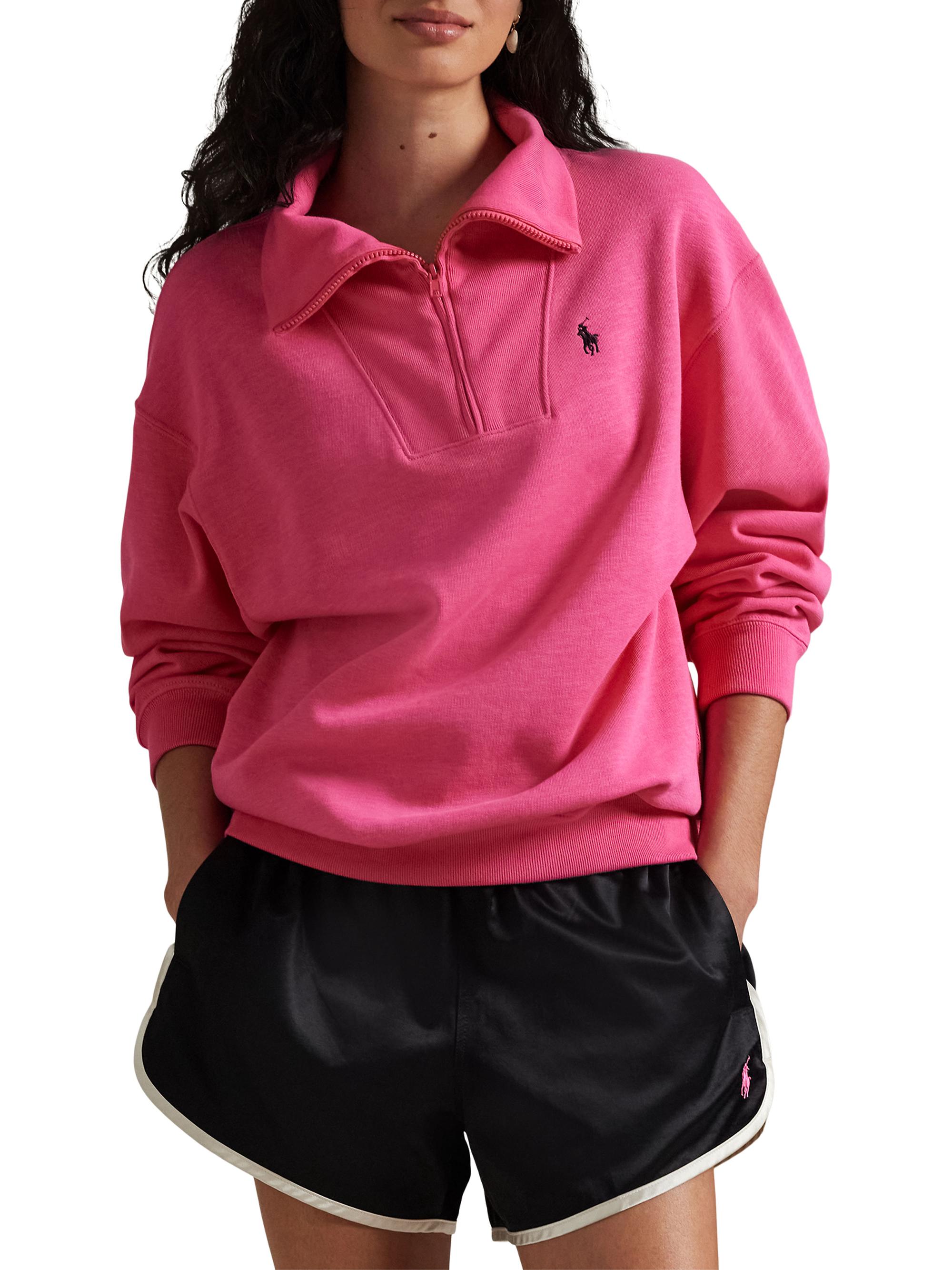Polo Ralph Lauren Pink Pony Fleece Half-Zip Sweatshirt | Saks